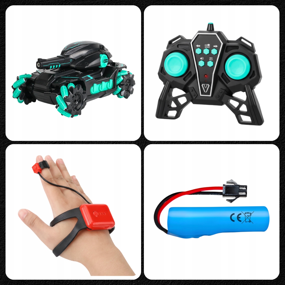 TANK AUTO NA DÁLKOVÉ OVLÁDÁNÍ S DĚLEM 4x4 NA GELOVÉ KULIČKY PILOT A GESTA Série Toys