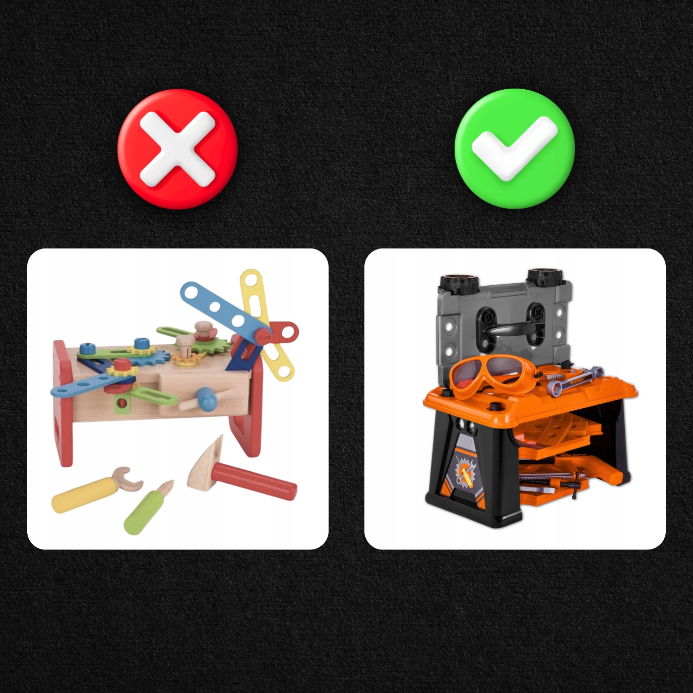 Stavebnice pro kutily, dílna, bedna na HRAČKA pro chlapce Minimální věk dítěte 3