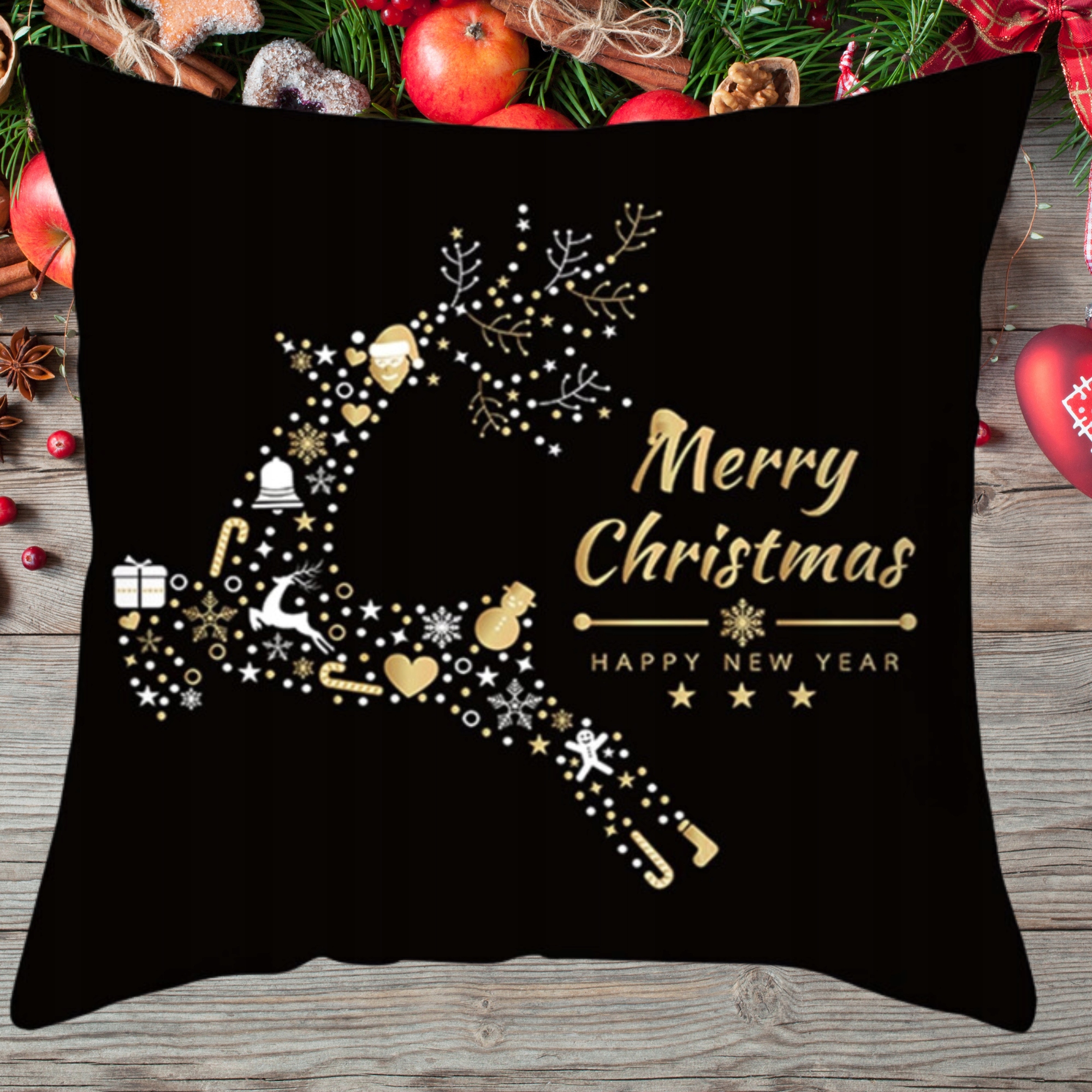 4x SET POVLAK NA POLŠTÁŘ VÁNOČNÍ POVLEČENÍ VÁNOČNÍ 40X40 Kód výrobce P-Z9