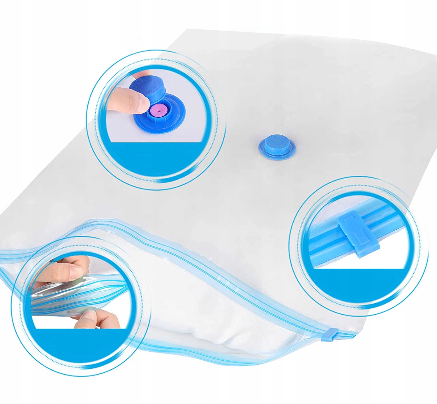 VAKUOVÉ PYTLE NA OBLEČENÍ SET 14ks -5 VELIKOSTÍ - + PUMPA Koanni Stav balení originální