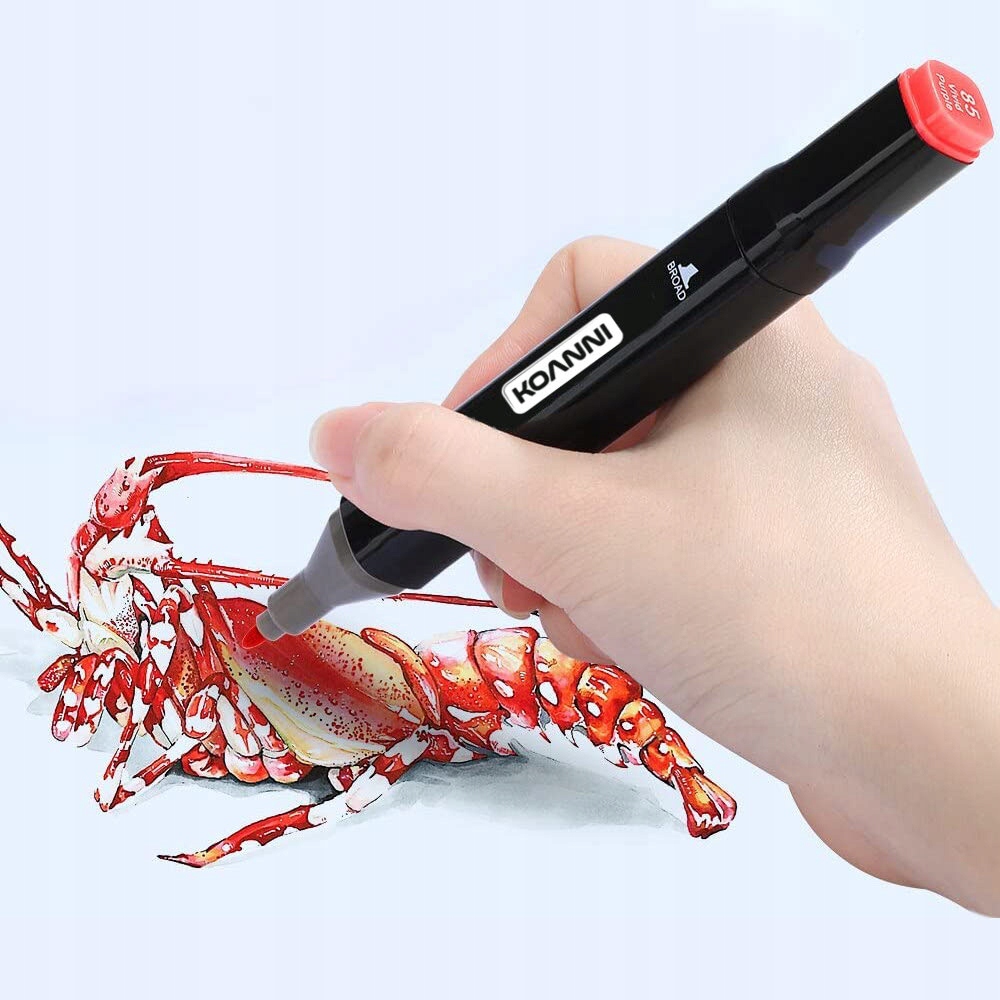 LIHOVÉ FIXY OBOUSTRANNÉ KOANNI 168 KS +POUZDRO Stav balení originální