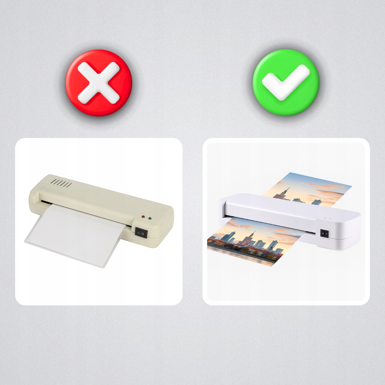 LAMINÁTOR A4 KANCELÁŘSKÝ LAMINÁTOR PRO LAMINOVÁNÍ FOTOGRAFIÍ DOKUMENTŮ + 10x FÓLIE Doba zahřívání 4 min