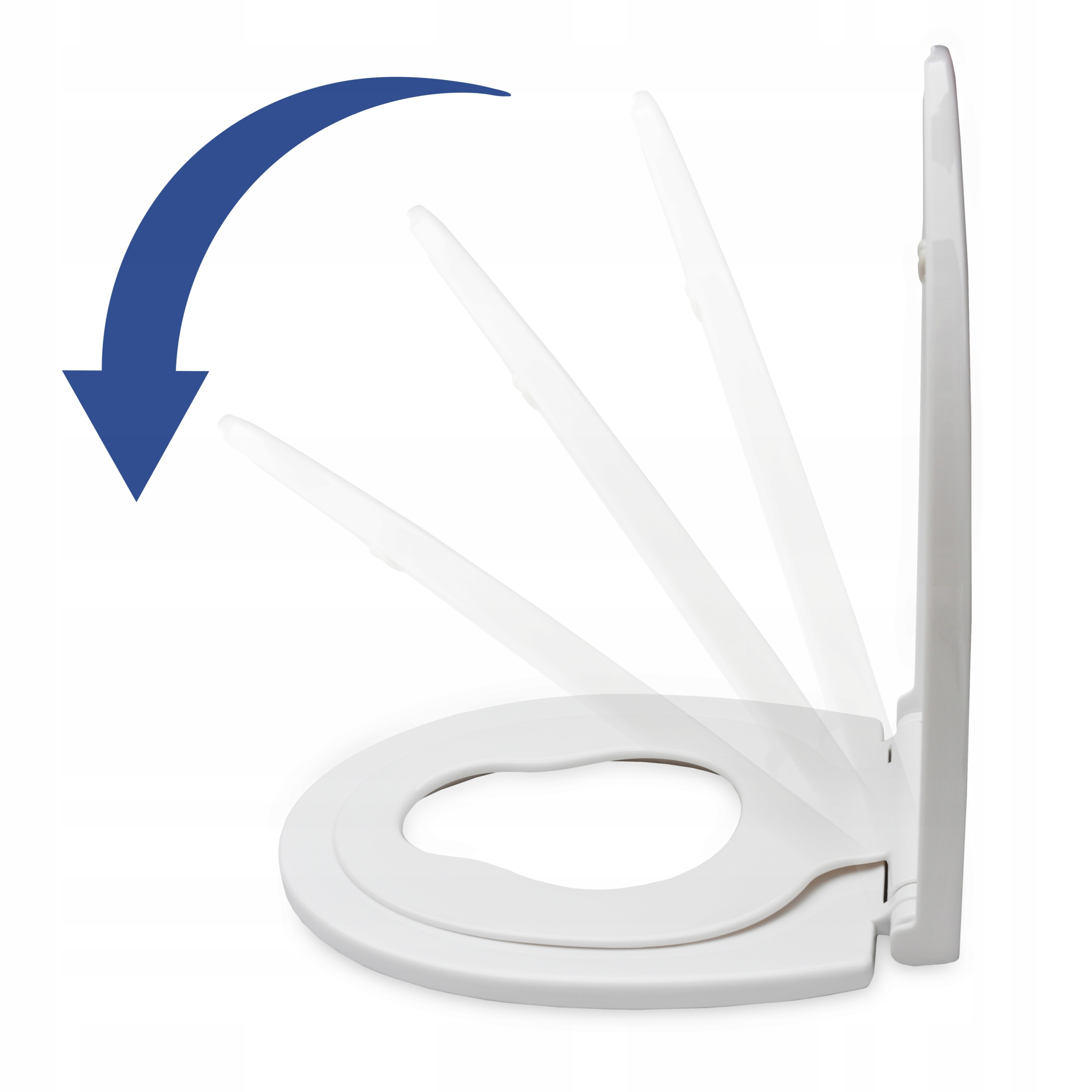 WC SEDÁTKO S POZVOLNÝM SKLÁPĚNÍM A ZABUDOVANOU VLOŽKOU PRO DĚTI 2v1 Barva bílá