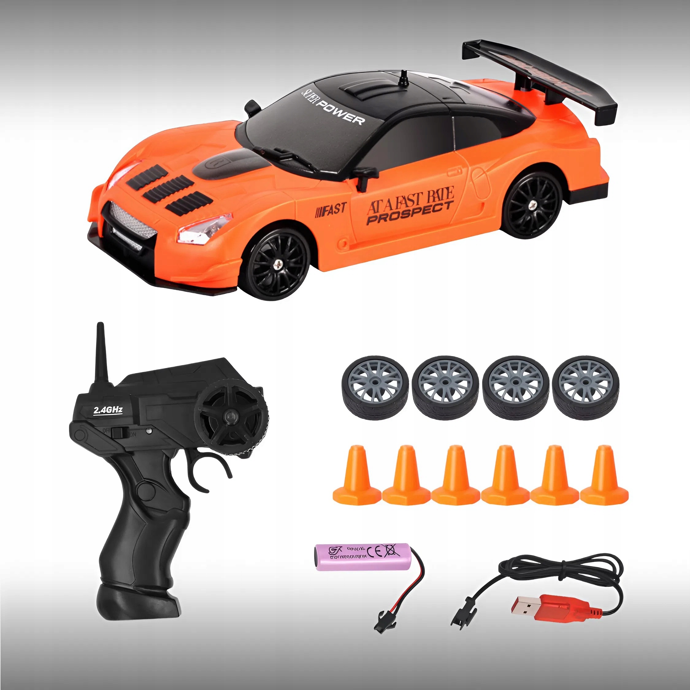 AUTO NA DÁLKOVÉ OVLÁDÁNÍ 4X4 S OVLADAČEM OVLÁDÁNÍM PRO DRIFT Kód výrobce Samochód RC Auto na Pilota DRIFT Nissan GT-R