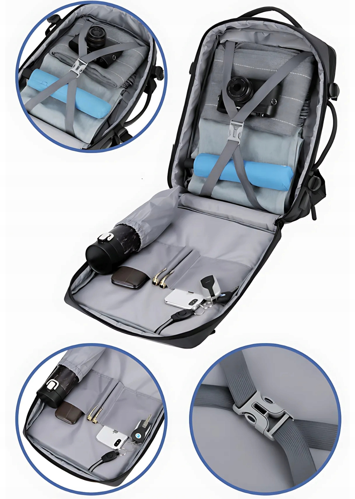 Batoh Příruční zavazadlo pro letadlo 45x30x20 LOT Lufthansa EasyJet USB na botu Kód výrobce PLECAK103