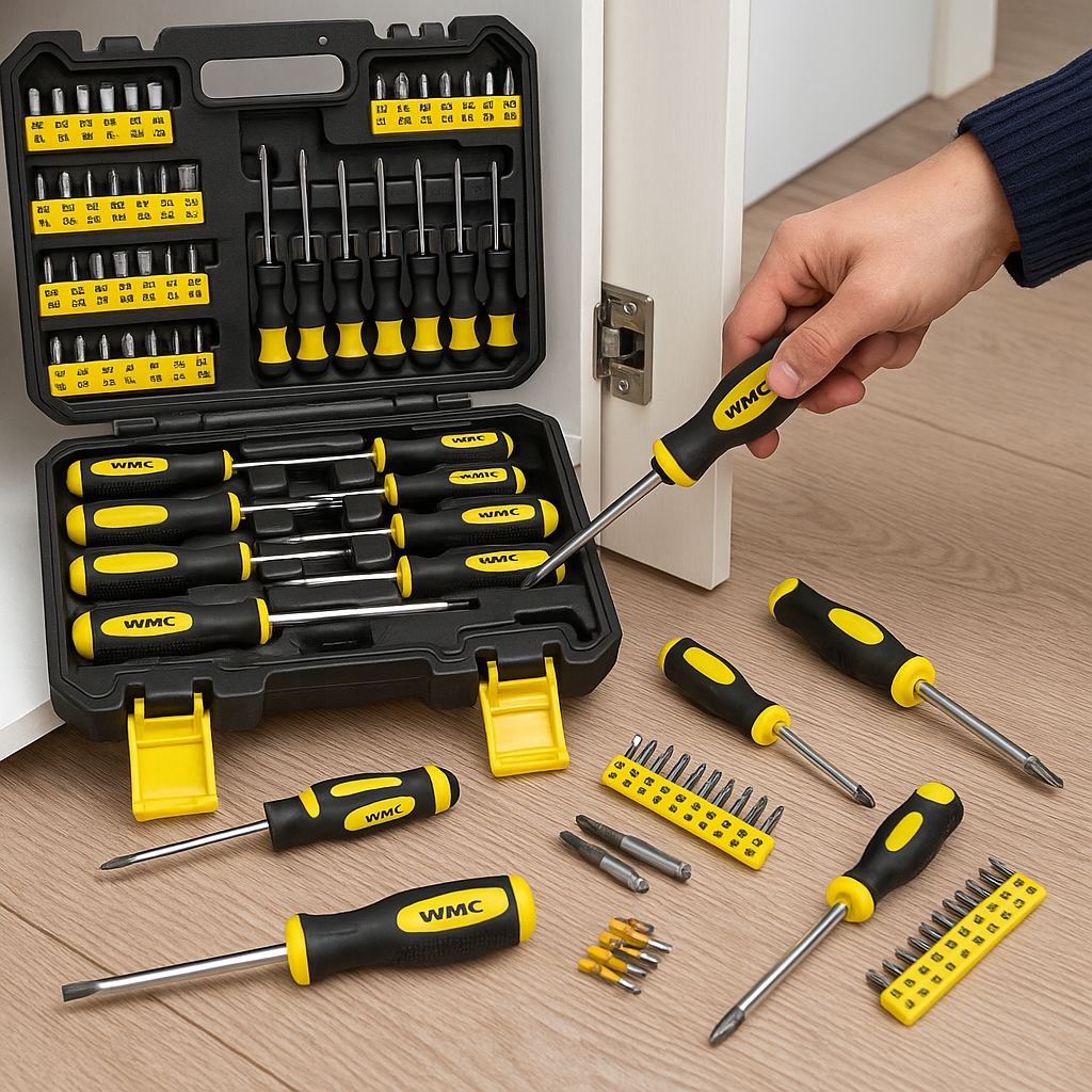 SADA PŘESNÝCH ŠROUBOVÁKŮ S MAGNETEM BITY NÁSTAVCE TORX 65el Značka WMC Tools