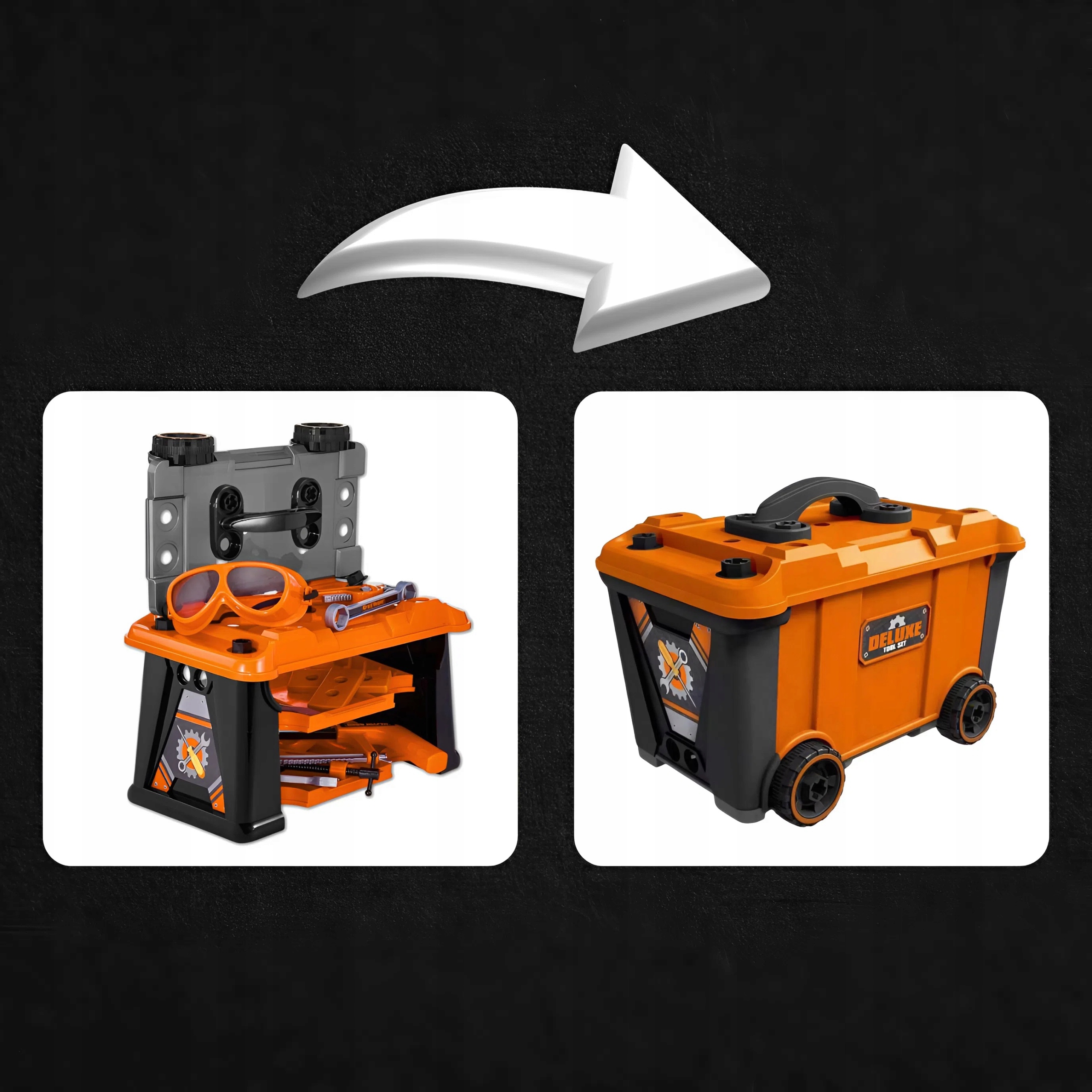 Stavebnice pro kutily, dílna, bedna na HRAČKA pro chlapce Věk dítěte 3+ roky