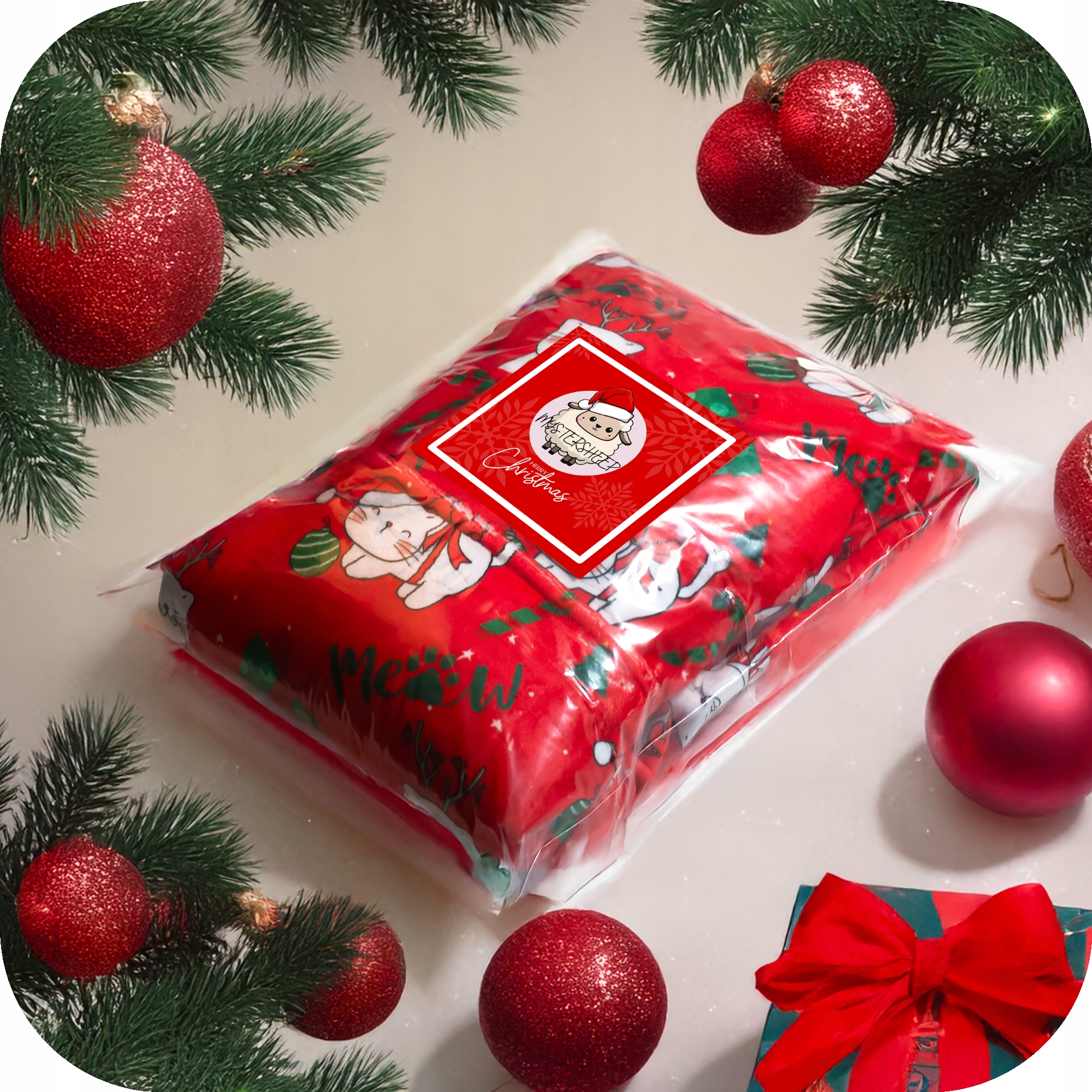 DEKA oversize mikina Silná MIKINOVÁ DEKA 2v1 XXL Vzor KOČKY Kožíšek s kapucí Barva červená