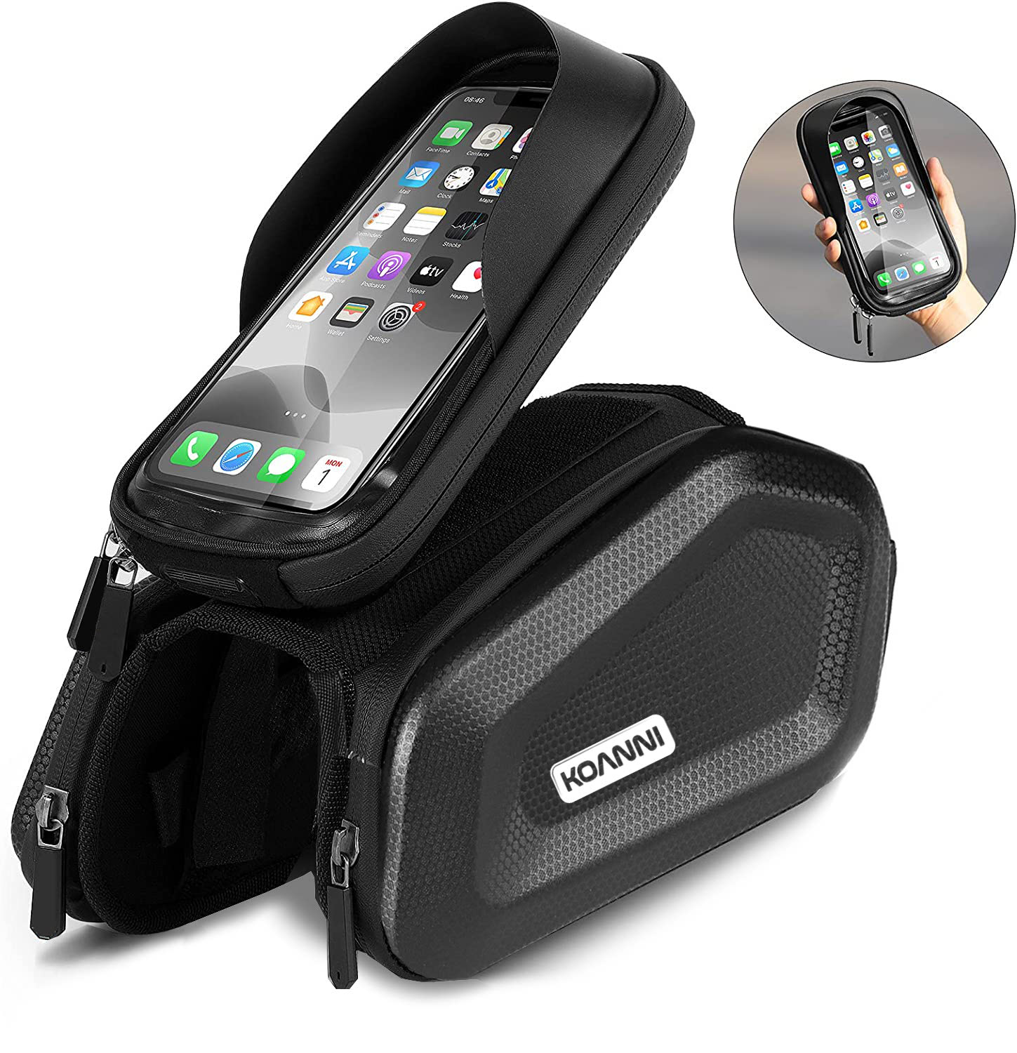 VODĚODOLNÁ CYKLISTICKÁ TAŠKA BRAŠNA S DRŽÁKEM NA TELEFON Model hol48 torebka na rower