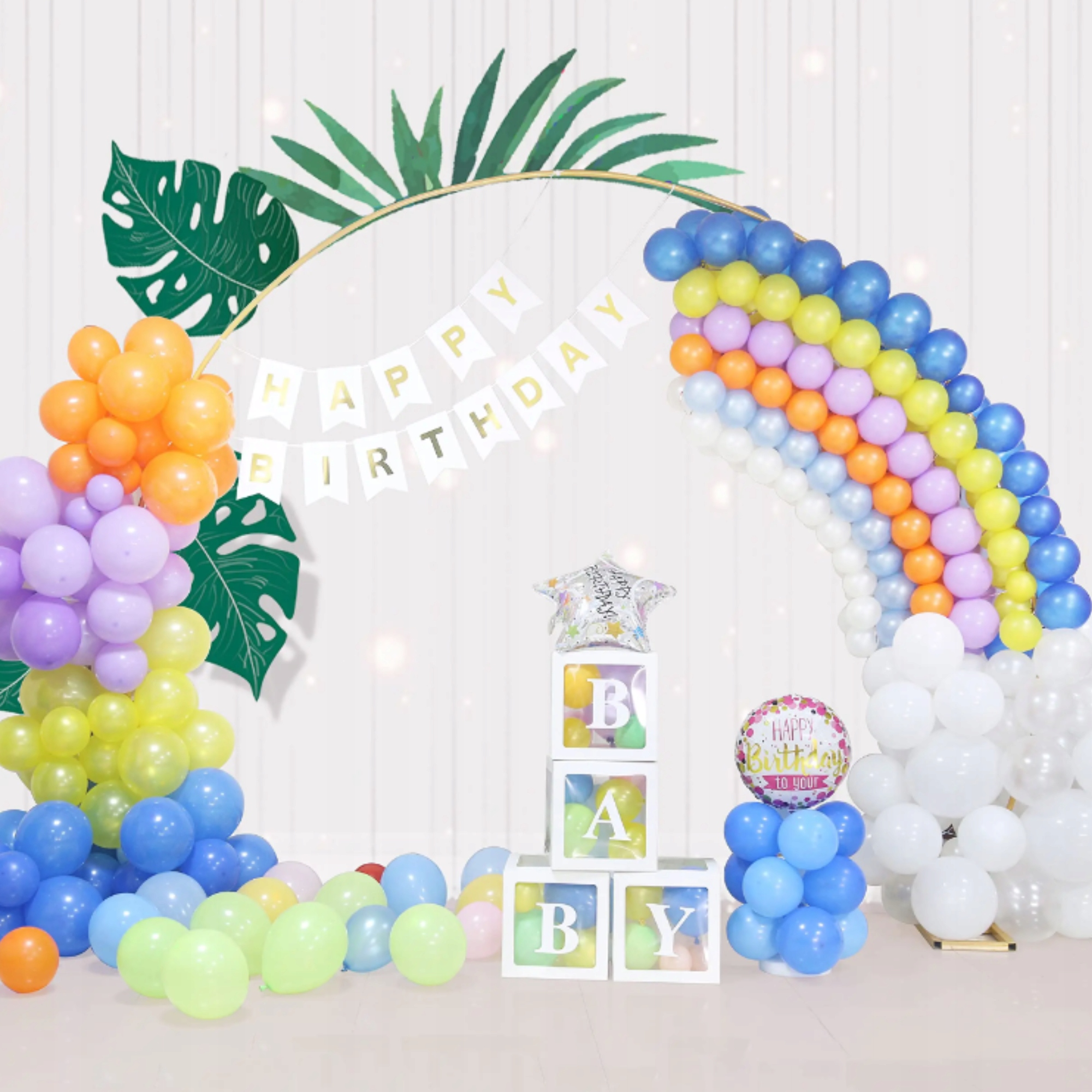 STOJAN NA BALÓNKY RÁM NA NAROZENINY BABY SHOWER DEKORACE NA SEZENÍ VELKÝ 2,5 M Počet kusů 1 ks.