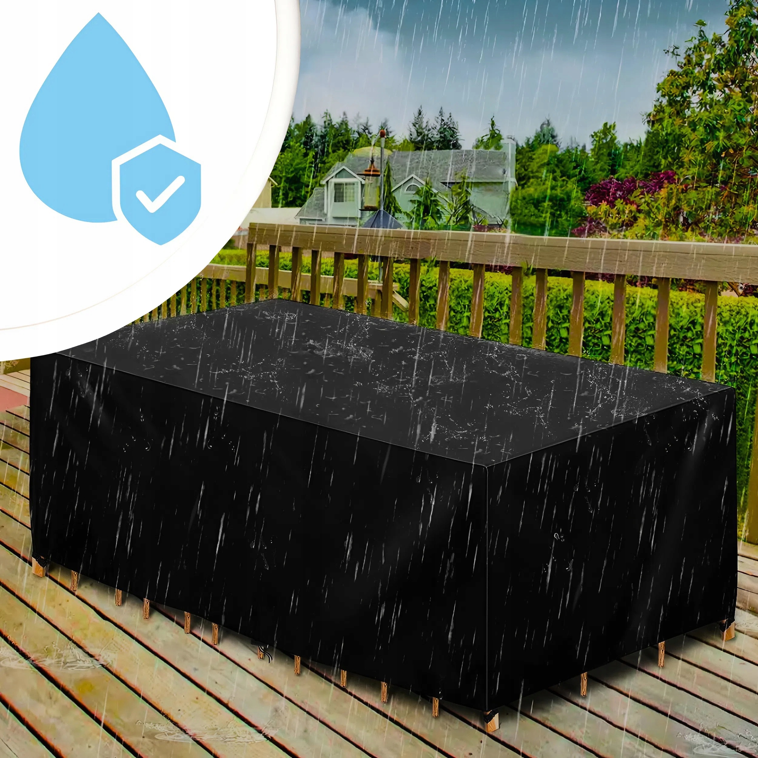 VODĚODOLNÝ OBAL NA ZAHRADNÍ NÁBYTEK, SILNÝ, ODOLNÝ, VELKÝ 220X105X105 CM Délka 220 cm