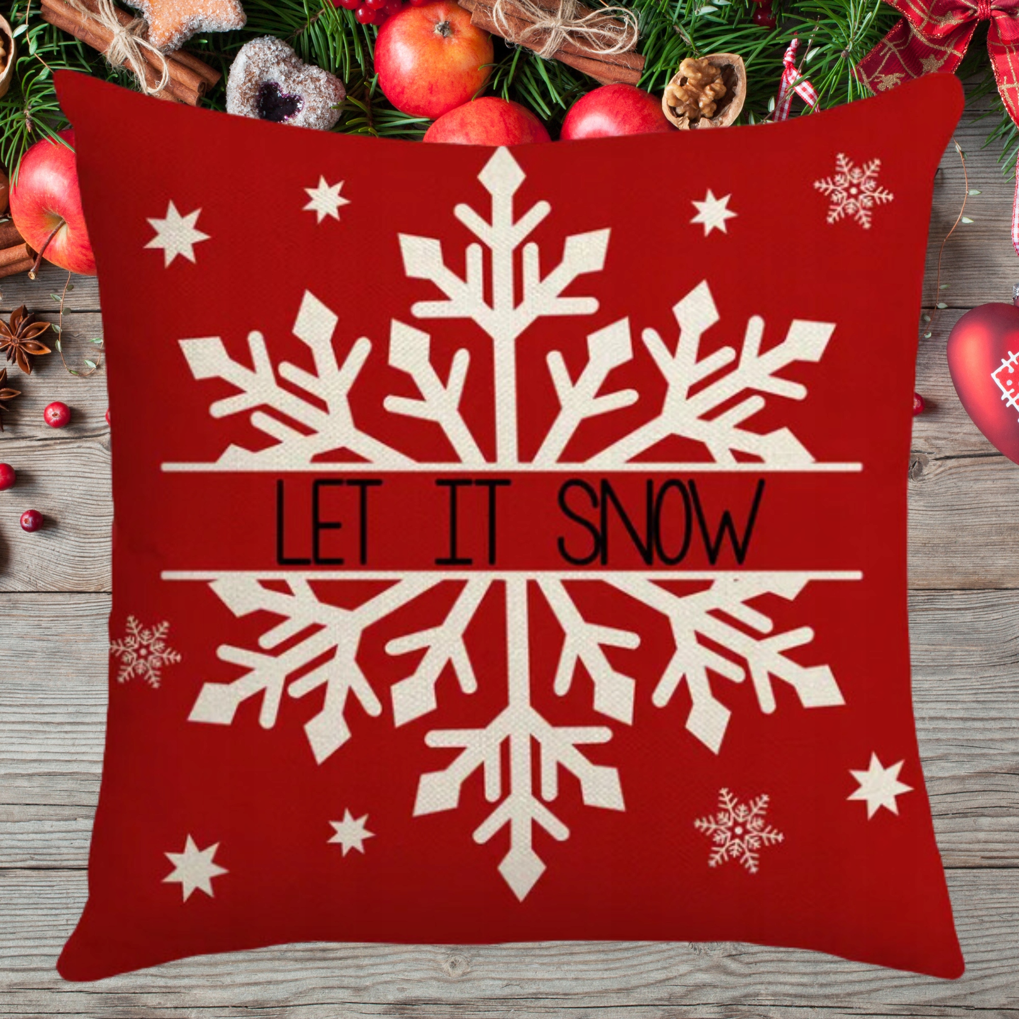 4x SADA POVLAKŮ NA POLŠTÁŘ VÁNOČNÍ POVLEČENÍ Vánoce 45X45 Značka žádná značka