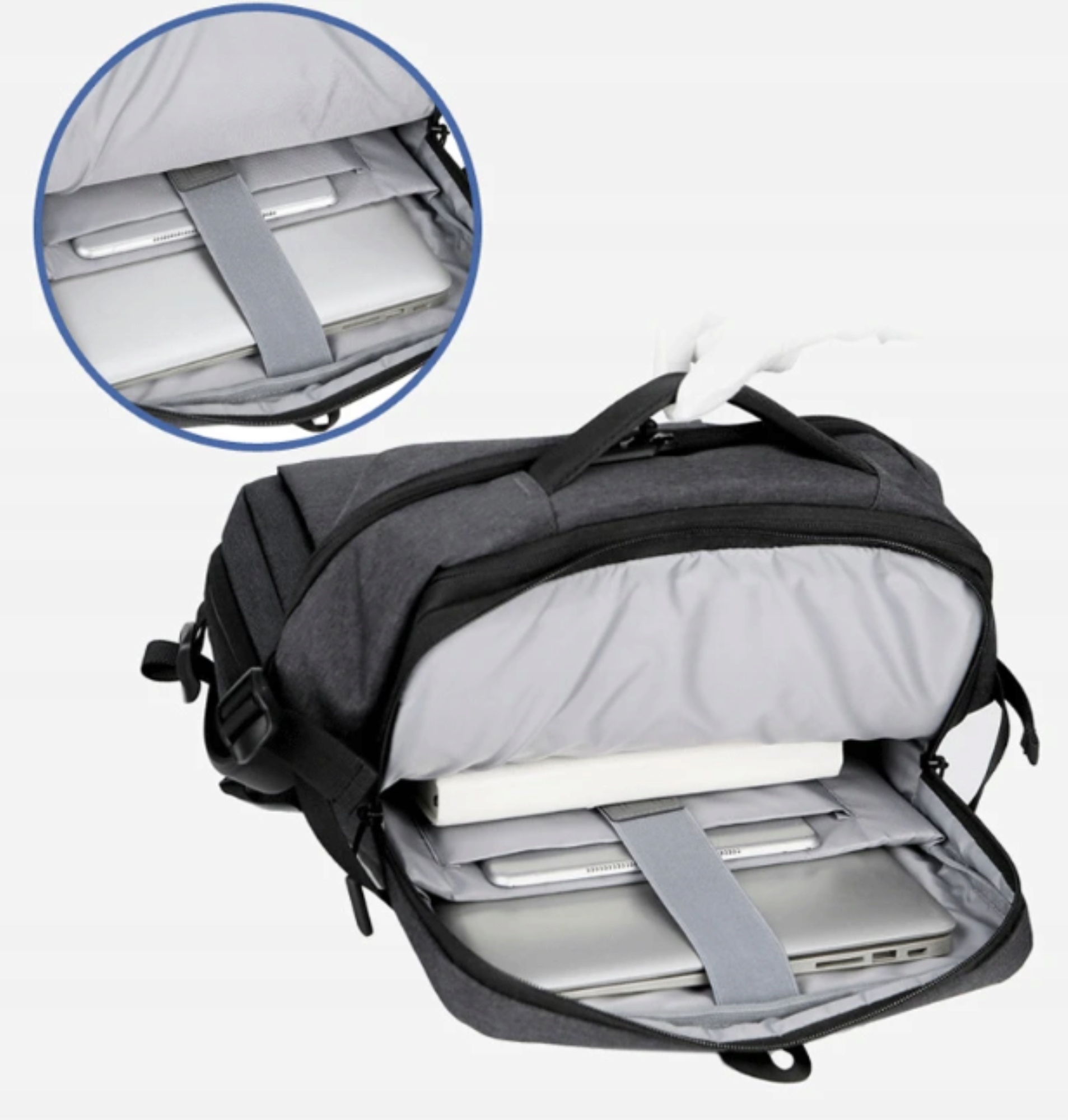 Batoh Příruční zavazadlo pro letadlo 45x30x20 LOT Lufthansa EasyJet USB na botu Hloubka (krátká strana) 20 cm