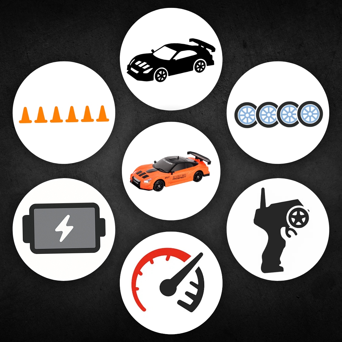 AUTO NA DÁLKOVÉ OVLÁDÁNÍ 4X4 S OVLADAČEM OVLÁDÁNÍM PRO DRIFT Značka Artelo