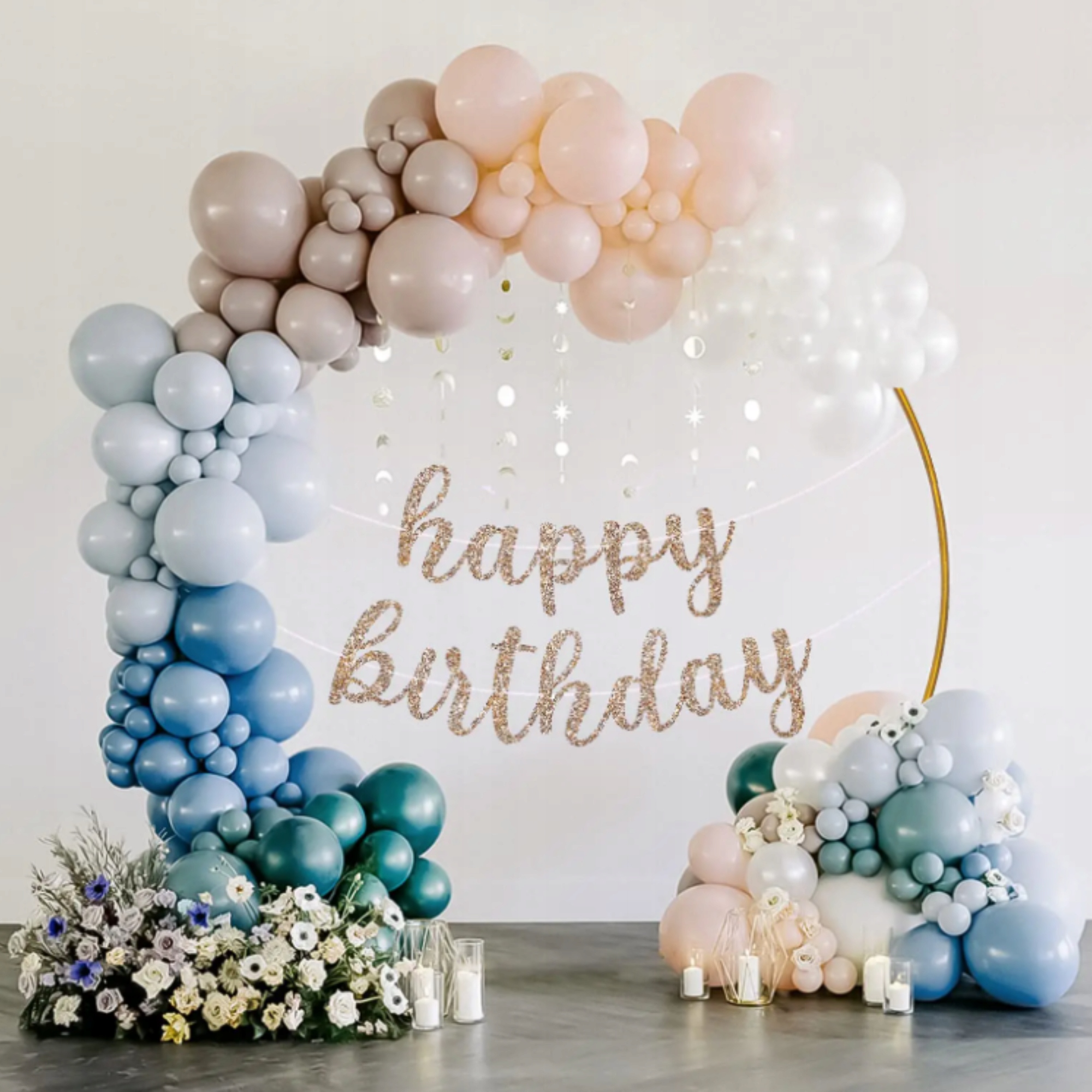 STOJAN NA BALÓNKY RÁM NA NAROZENINY BABY SHOWER DEKORACE NA SEZENÍ VELKÝ 2,5 M Výplň vzduch nebo helium