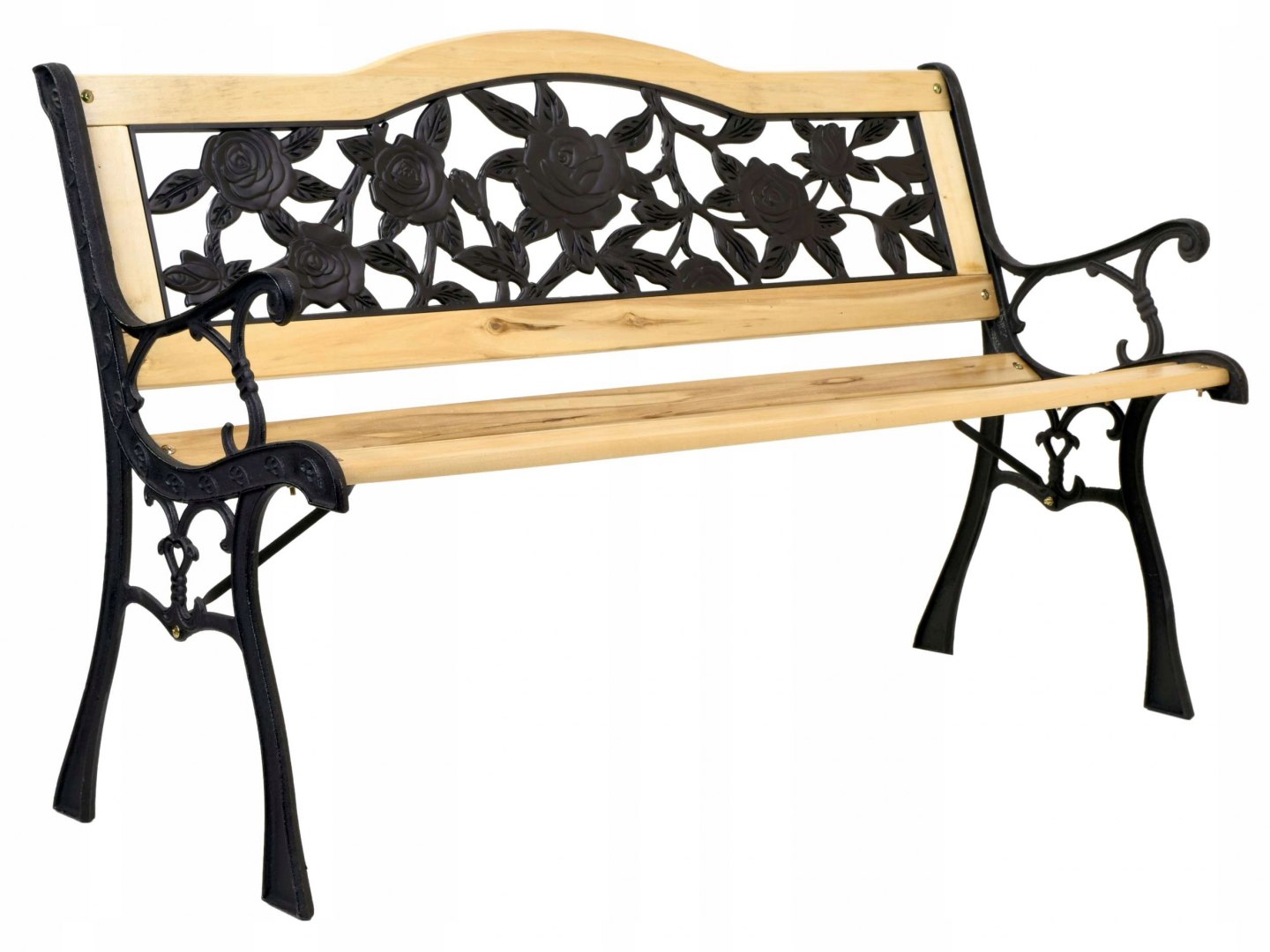 Litinová zahradní lavička RŮŽOVÁ