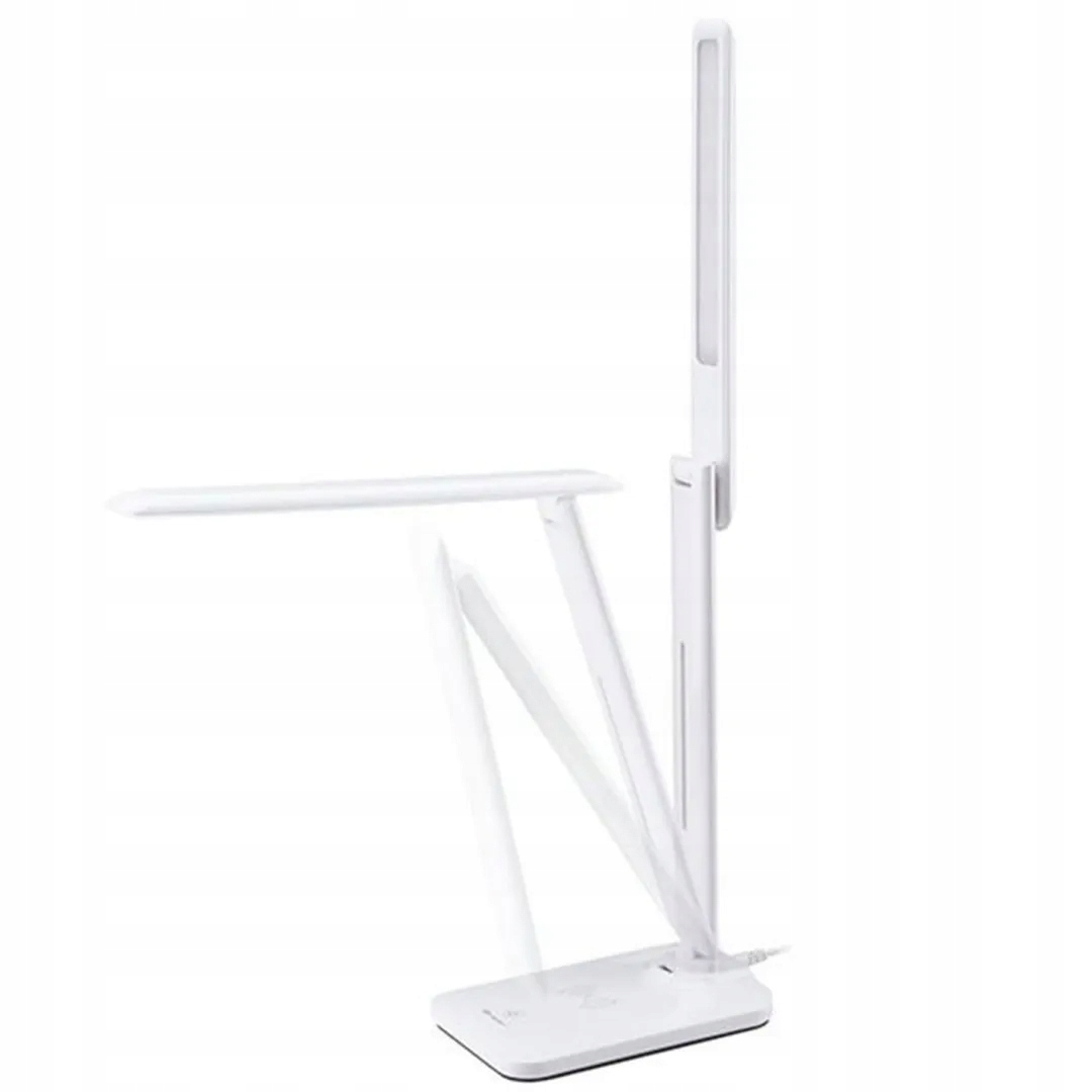 ŠKOLNÍ STOLNÍ LED LAMPA, DOTYKOVÁ LAMPA NA STŮL + INDUKČNÍ NABÍJEČKA Barva bílá