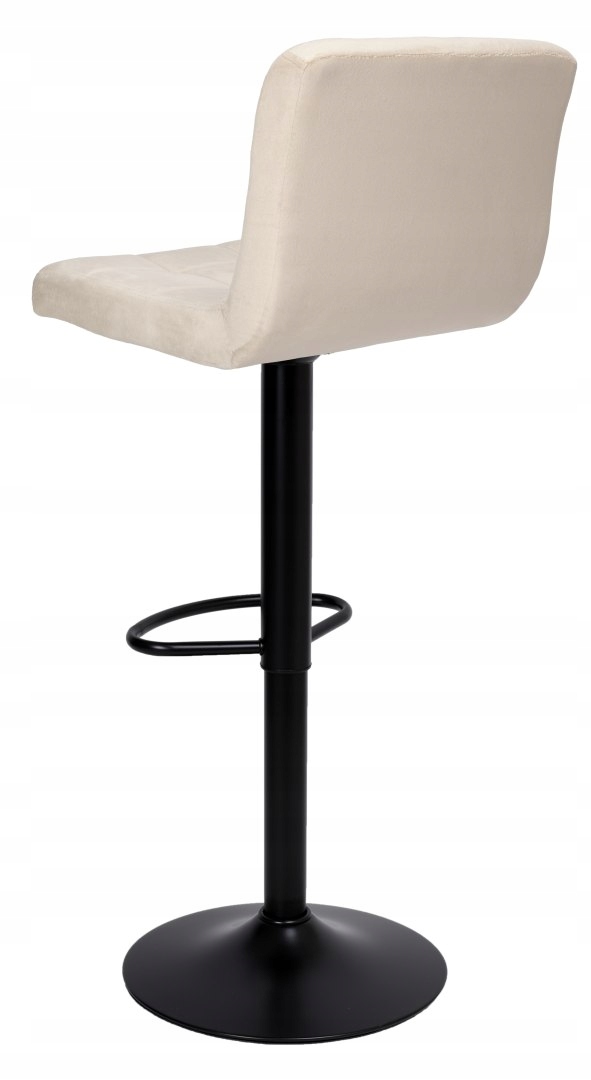Barová židle ARAKO BLACK sametová béžová VELVET Maximální výška sedadla 83 cm