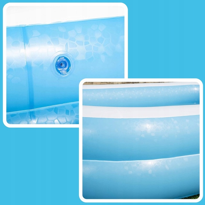 BAZÉN VELKÝ RODINNÝ OBDÉLNÍKOVÝ DO ZAHRADY XXL 185 x 130 cm Šířka výrobku 130 cm