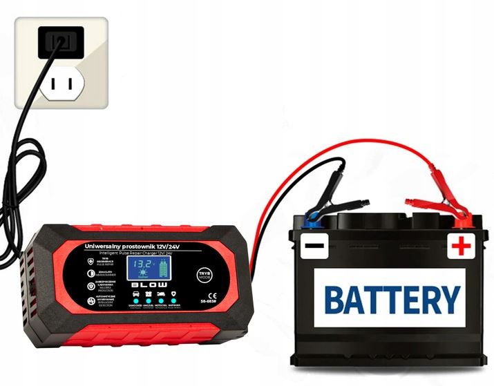 AUTOMATICKÝ INTELIGENTNÍ USMĚRŇOVAČ, NABÍJEČKA AKUMULÁTORU LCD 12V 6A Maximální intenzita proudu 6 A