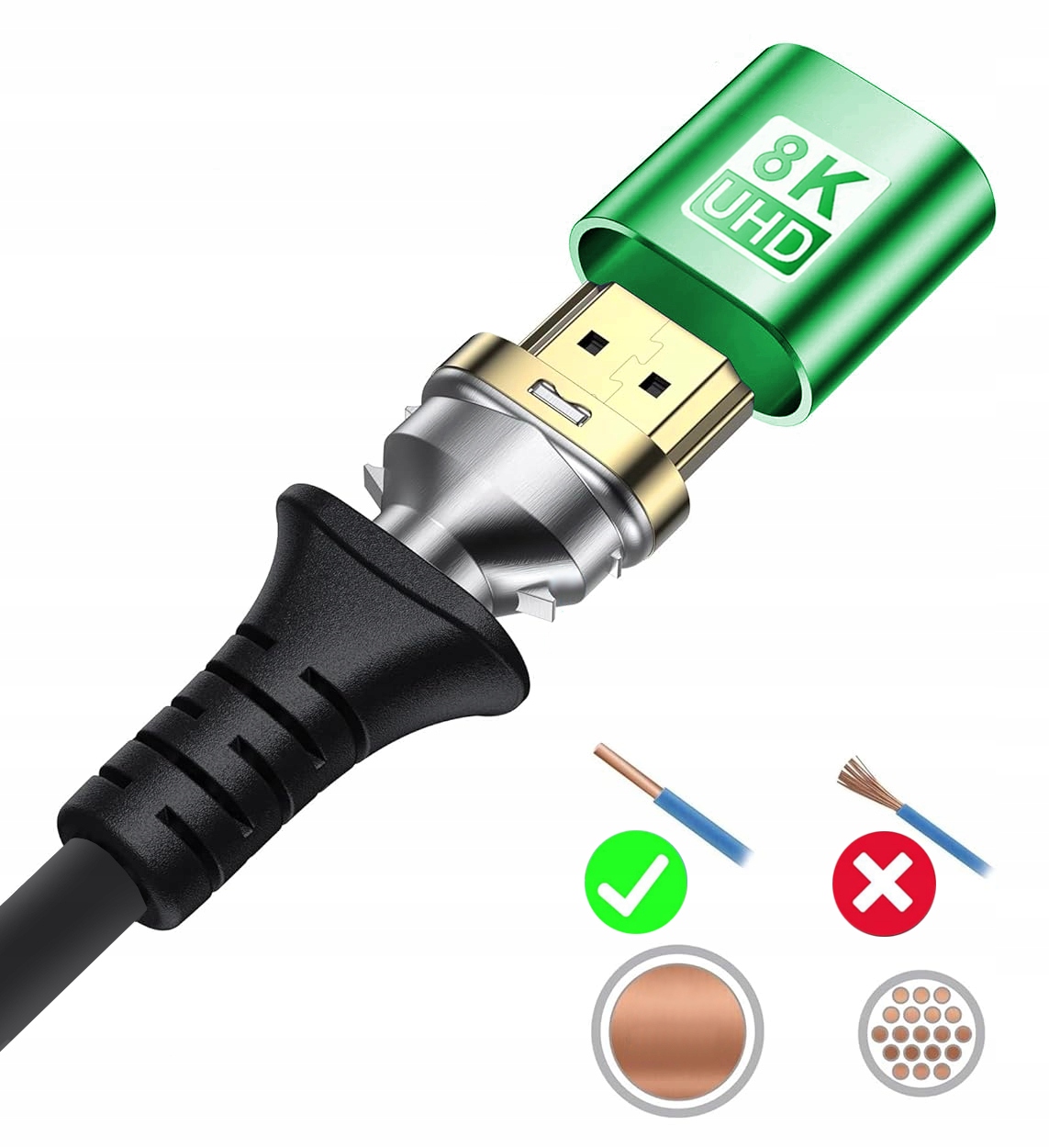 KABEL HDMI - HDMI 2.1 8K 4K 144Hz 15 m Kód výrobce kb62 kabel hdmi