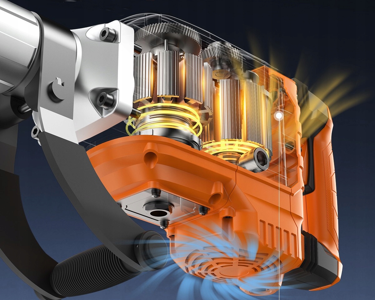 DEMOLIČNÍ ÚDEROVÉ KLADIVO PRO KOVÁNÍ BETONU VÝKONNÉ 1700 W + PŘÍSLUŠENSTVÍ Kód výrobce KD1549