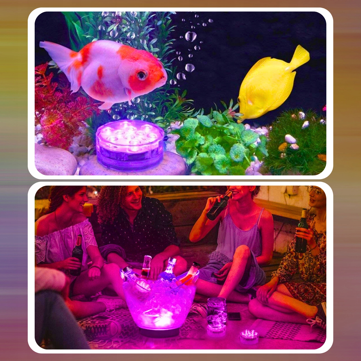 LED OSVĚTLENÍ ZAHRADNÍHO BAZÉNU XL PODVODNÍ BAZÉNOVÉ LAMPY SET 4ks Váha výrobku včetně jednotkového obalu 0.38 kg