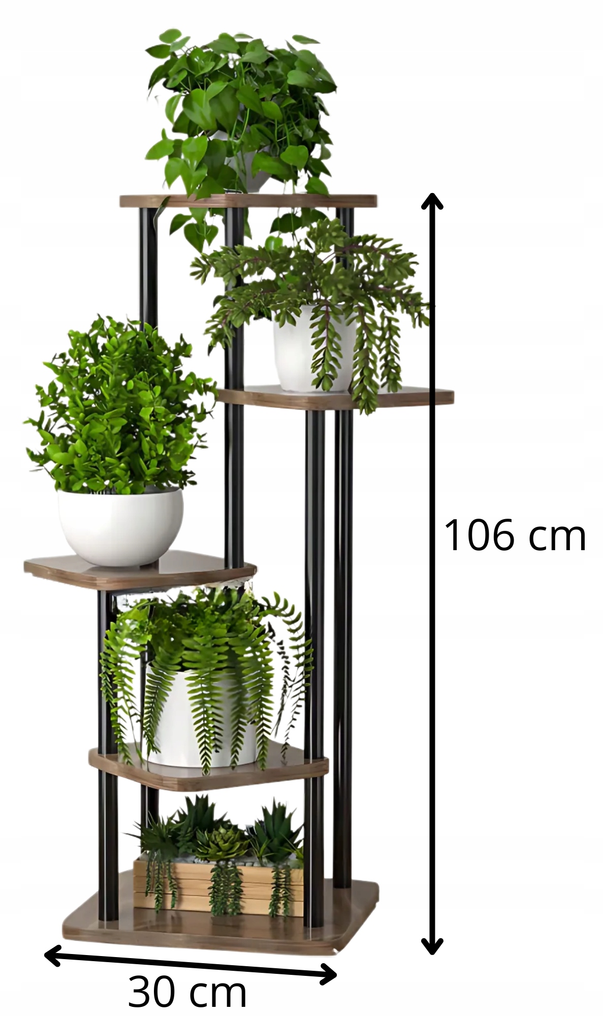 KVĚTINOVÝ STOJAN NA KVĚTINY KOVOVÝ STOJAN LOFT ROSTLINY REGÁL 106 CM Materiál provedení kov