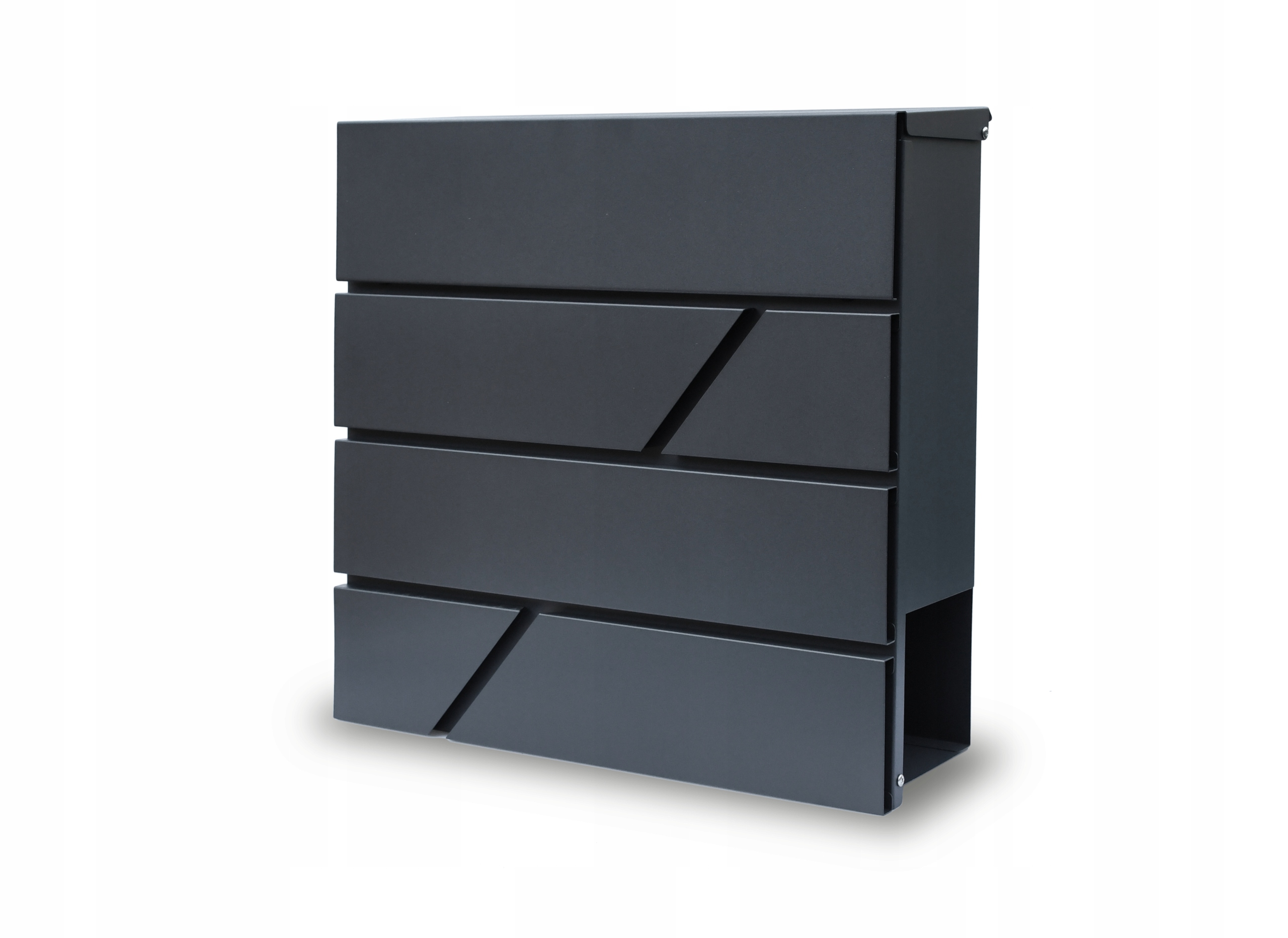 POŠTOVNÍ SCHRÁNKA na noviny ANTRACITOVÁ pošta do domu A4 Velká Značka žádná značka