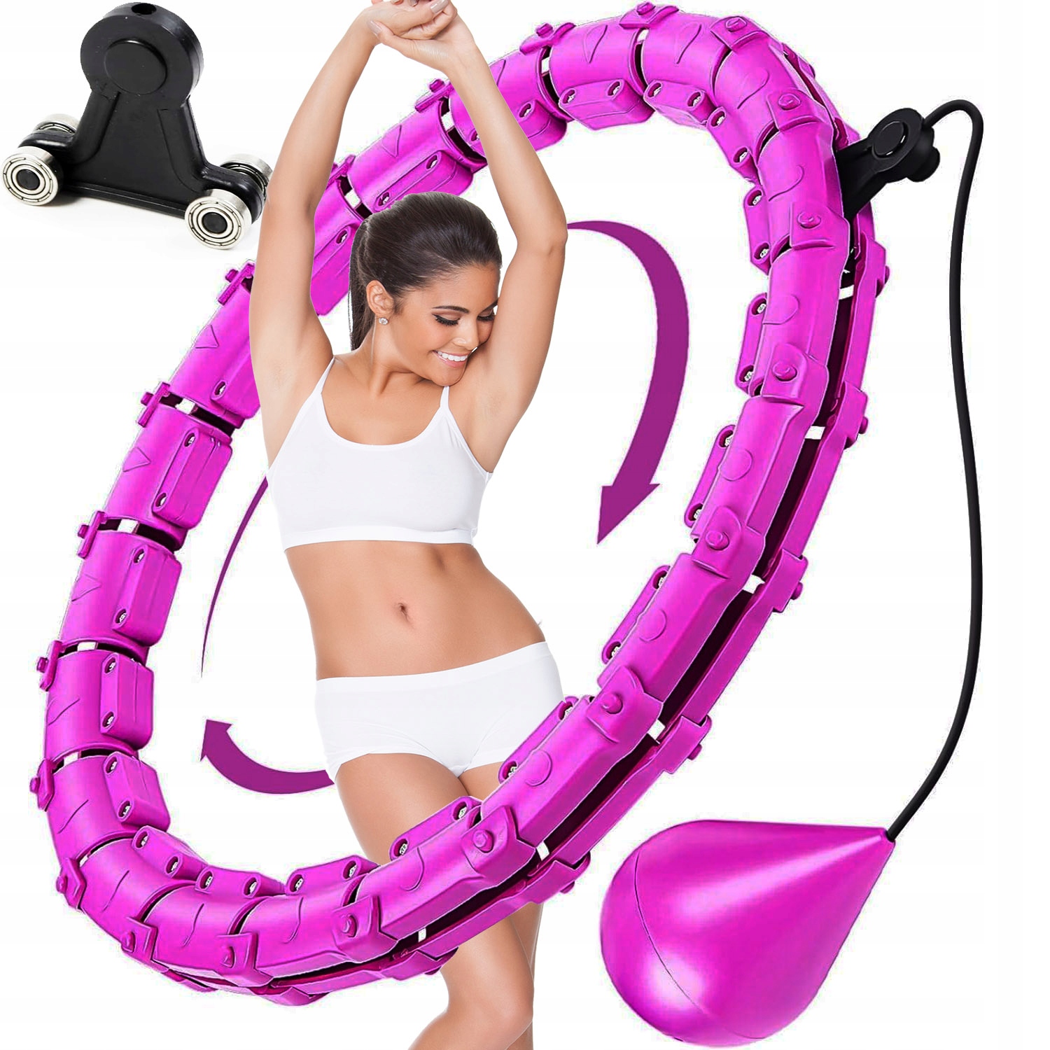 HULA HOOP S HUBNOUCÍ ZÁTĚŽÍ HULAHOP S KOVOVÝM ZÁVAŽÍM A LOŽISKY EAN (GTIN) 5904347198244