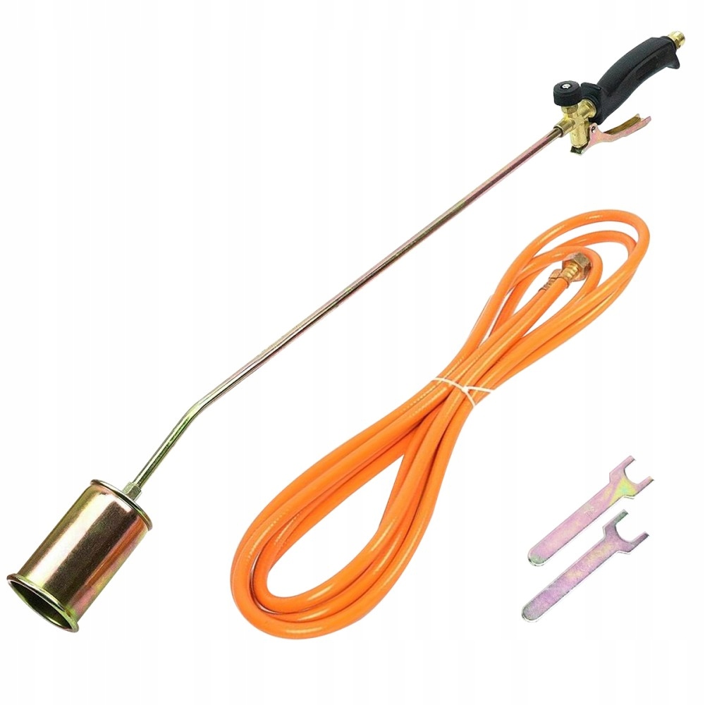 PLYNOVÝ HOŘÁK PRO POKRÝVAČSKÝ PAPÍR OPALOVÁNÍ SVAŘOVÁNÍ DLOUHÝ 85 cm + TRYSKA + HADICE Maximální teplota plamene 1850°C