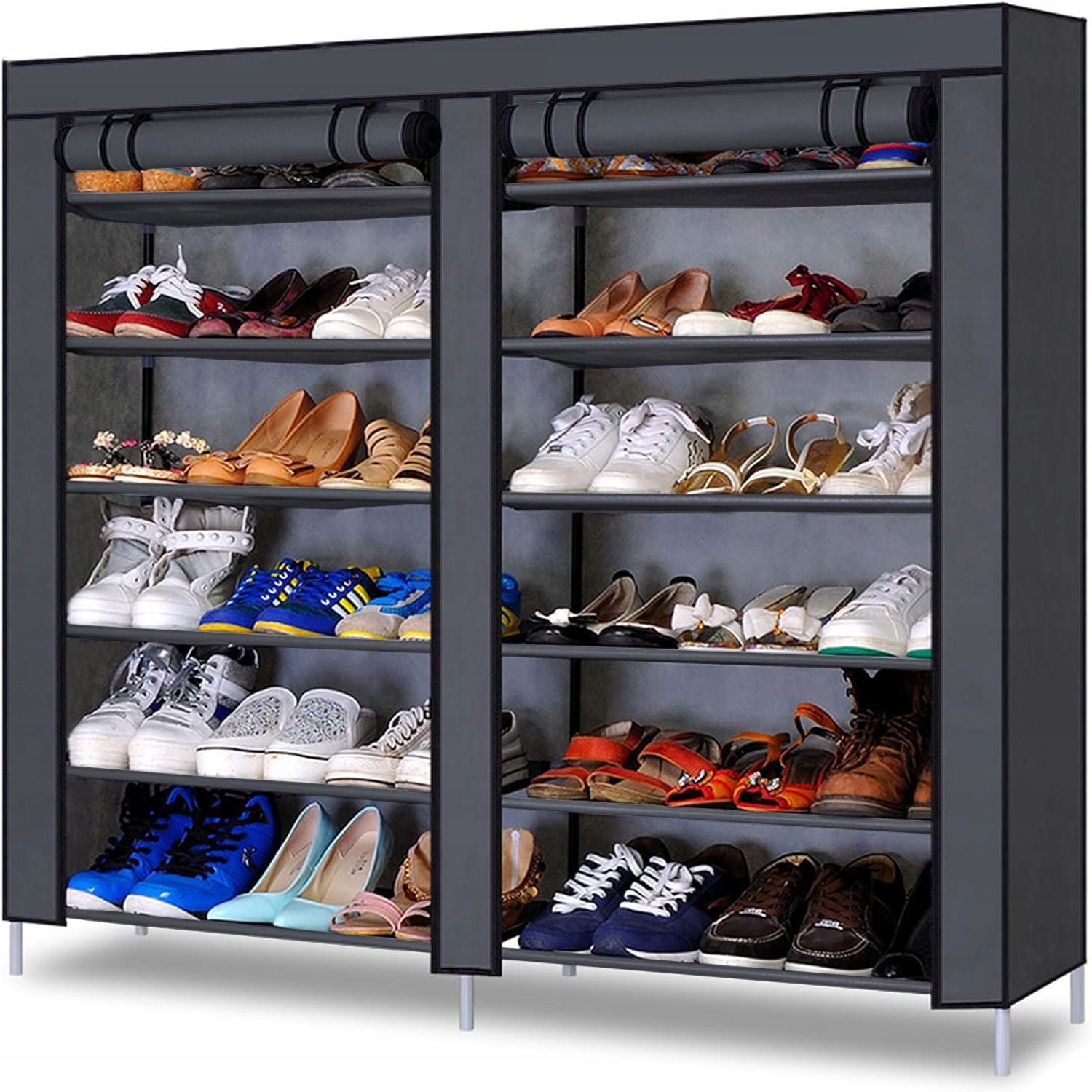 Botník, SKŘÍŇ BOTNÍK , skládací, 12 polic, XXL