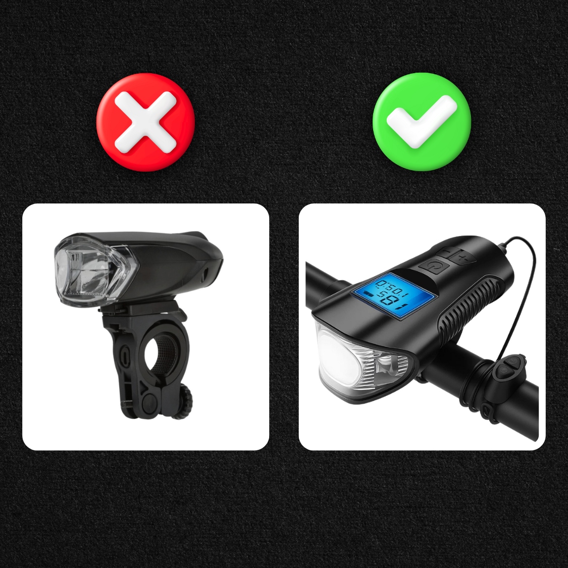 SVĚTLO NA KOLO POČÍTADLO BEZDRÁTOVÉ PŘEDNÍ ZADNÍ LED + KLAKSON SILNÝ Druh sada