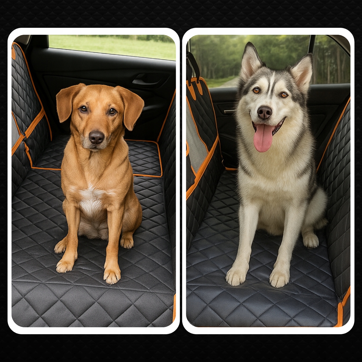 PODLOŽKA PRO PSA DO AUTA POTAH SEDADLA PREMIUM 4V1 VODĚODOLNÁ, PEVNÁ Další barva oranžová