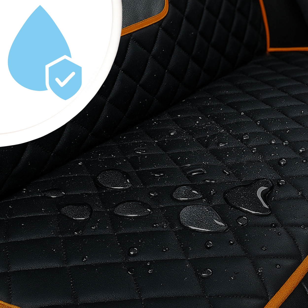 PODLOŽKA PRO PSA DO AUTA POTAH SEDADLA PREMIUM 4V1 VODĚODOLNÁ, PEVNÁ Barva černá