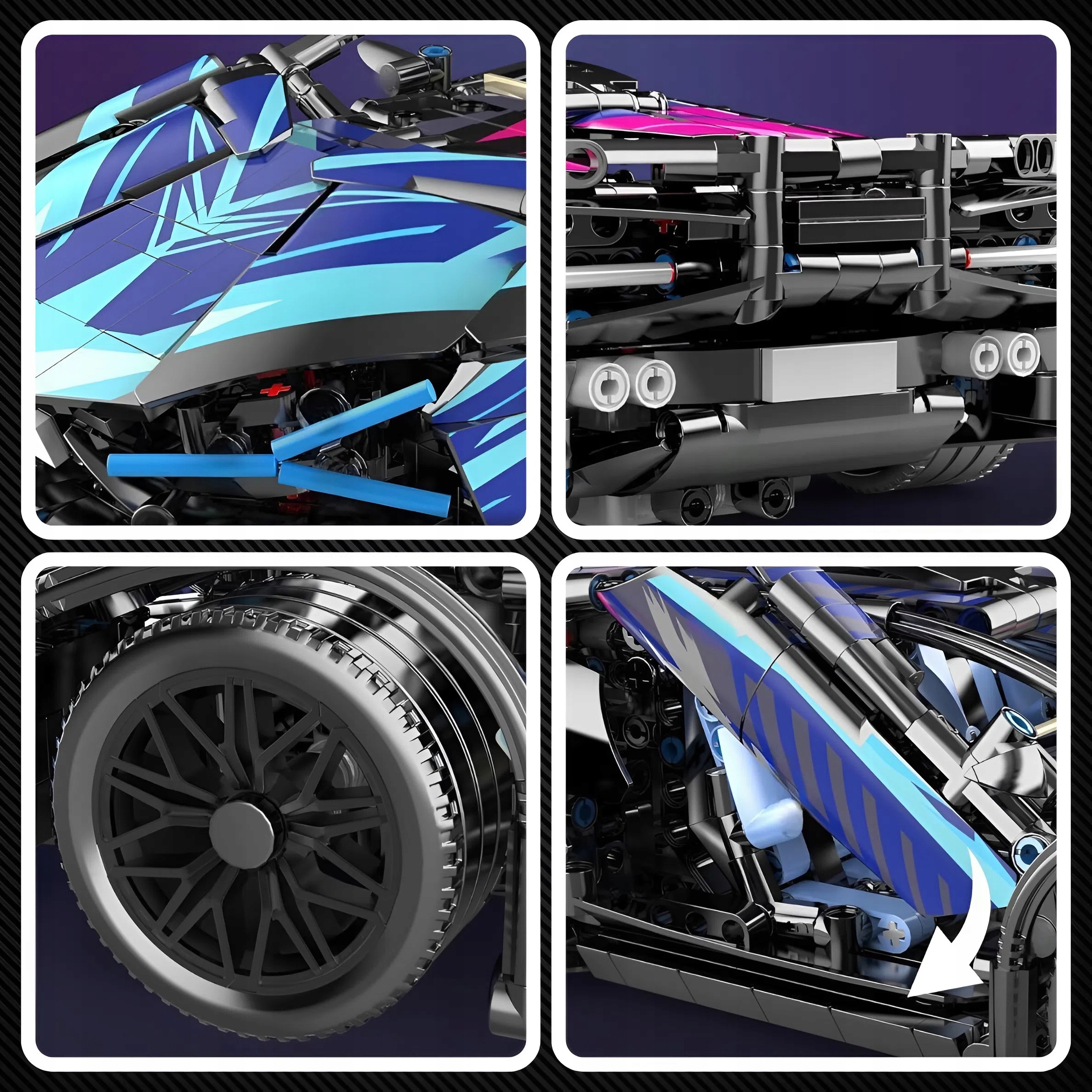 STAVEBNICE SPORTOVNÍ AUTO LAMBORGHINI VYROBENÉ Z BLOKY HRAČKA DÁREK Typ stavební kostky