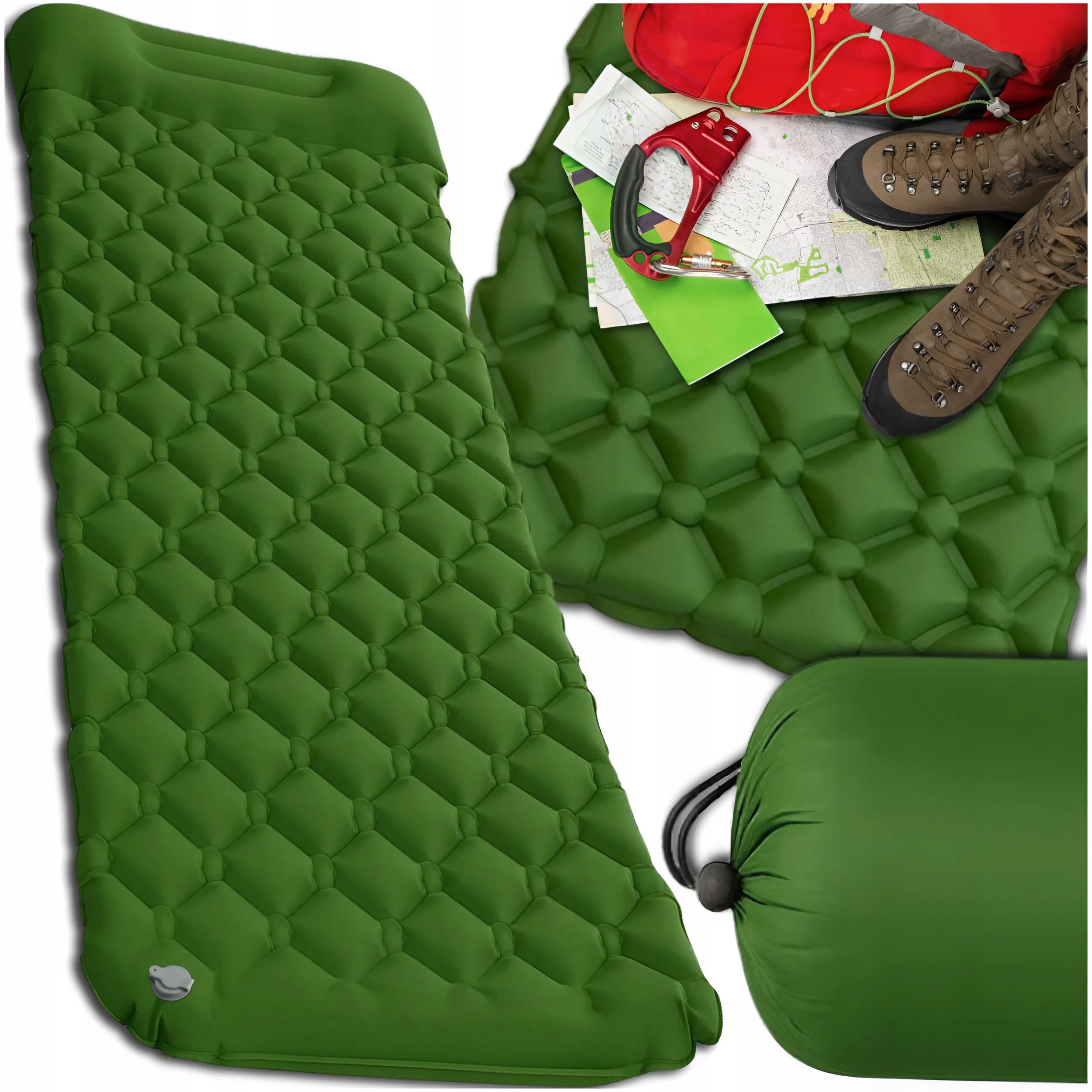 MATRACE S KEMPINGOVÝM POLŠTÁŘEM, ROLOVACÍ PODLOŽKA POD STAN EAN (GTIN) 5906186327656