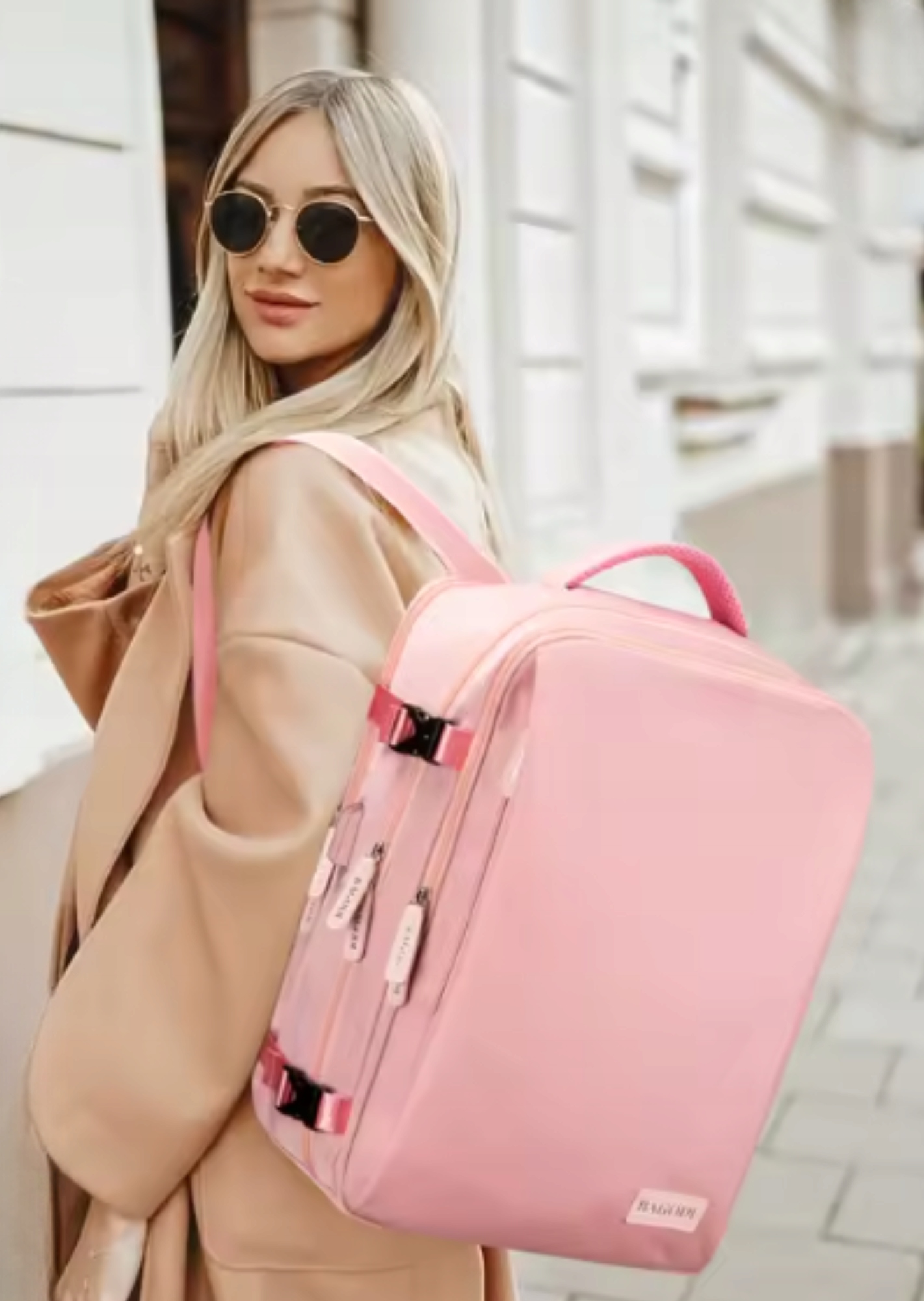 SET 2x Batoh Příruční zavazadlo pro letadlo 45x30x20 LOT USB Taška na boty Hloubka (krátká strana) 20 cm