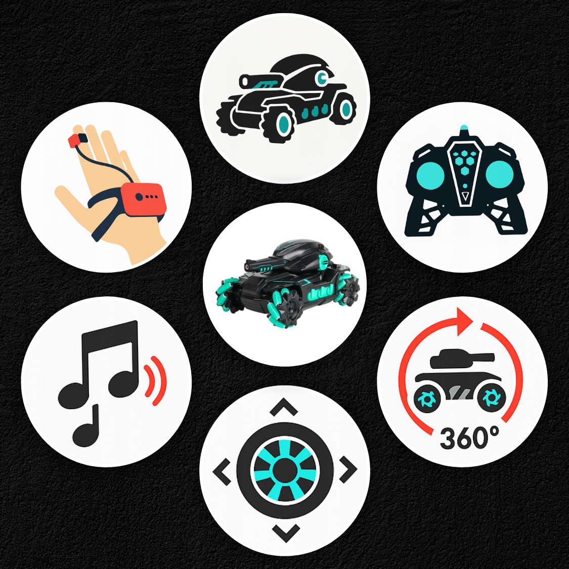 TANK AUTO NA DÁLKOVÉ OVLÁDÁNÍ S DĚLEM 4x4 NA GELOVÉ KULIČKY PILOT A GESTA Značka žádná značka