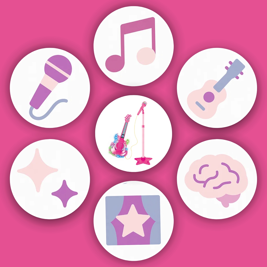 ELEKTRICKÁ KYTARA KARAOKE MIKROFON HRAČKA PRO DĚTI VELKÝ SET Kód výrobce GITARA ELEKTRYCZNA KARAOKE MIKROFON MEMFLOW