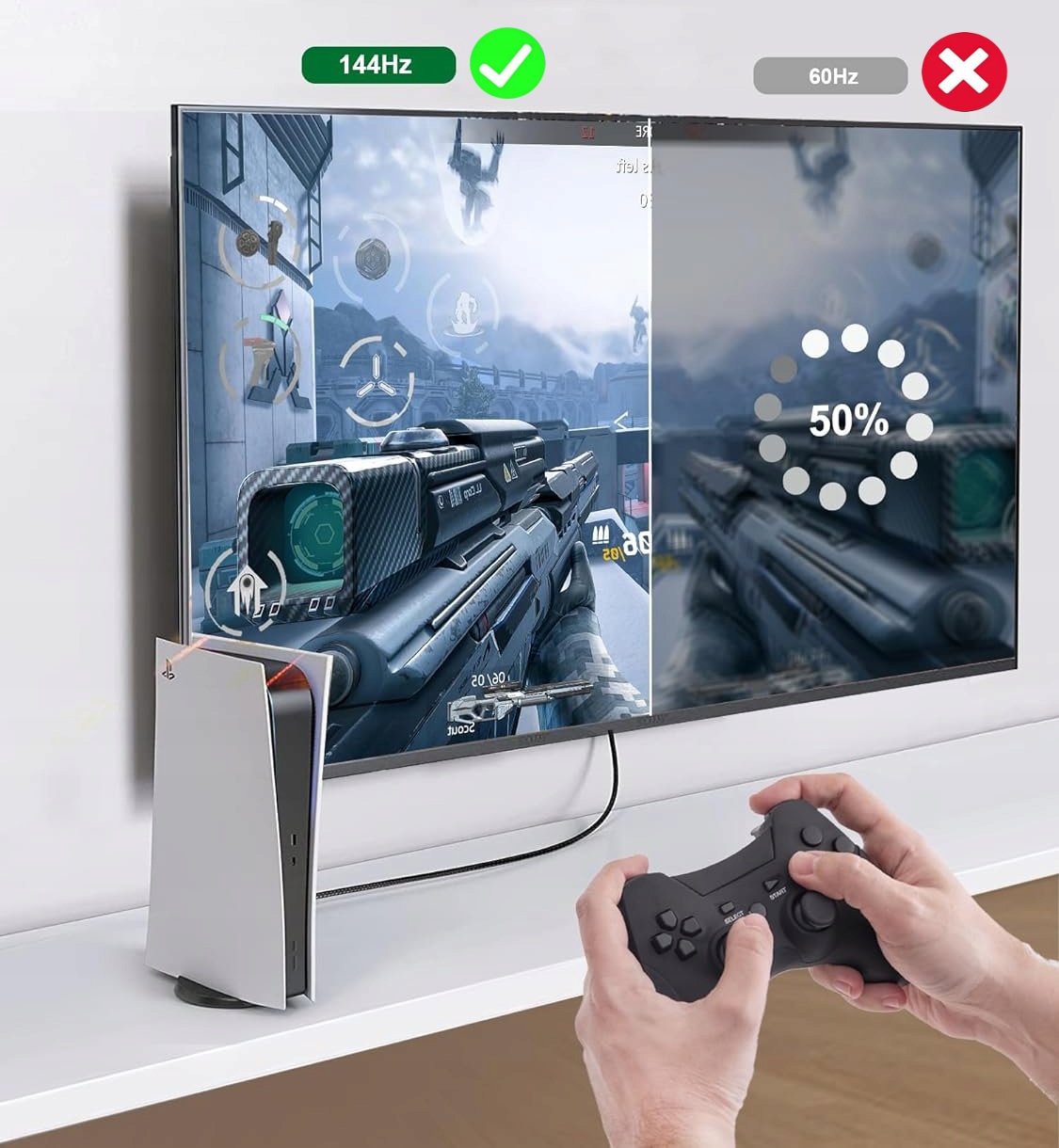 KABEL HDMI - HDMI 2.1 8K 4K 144Hz 15 m Model kb62