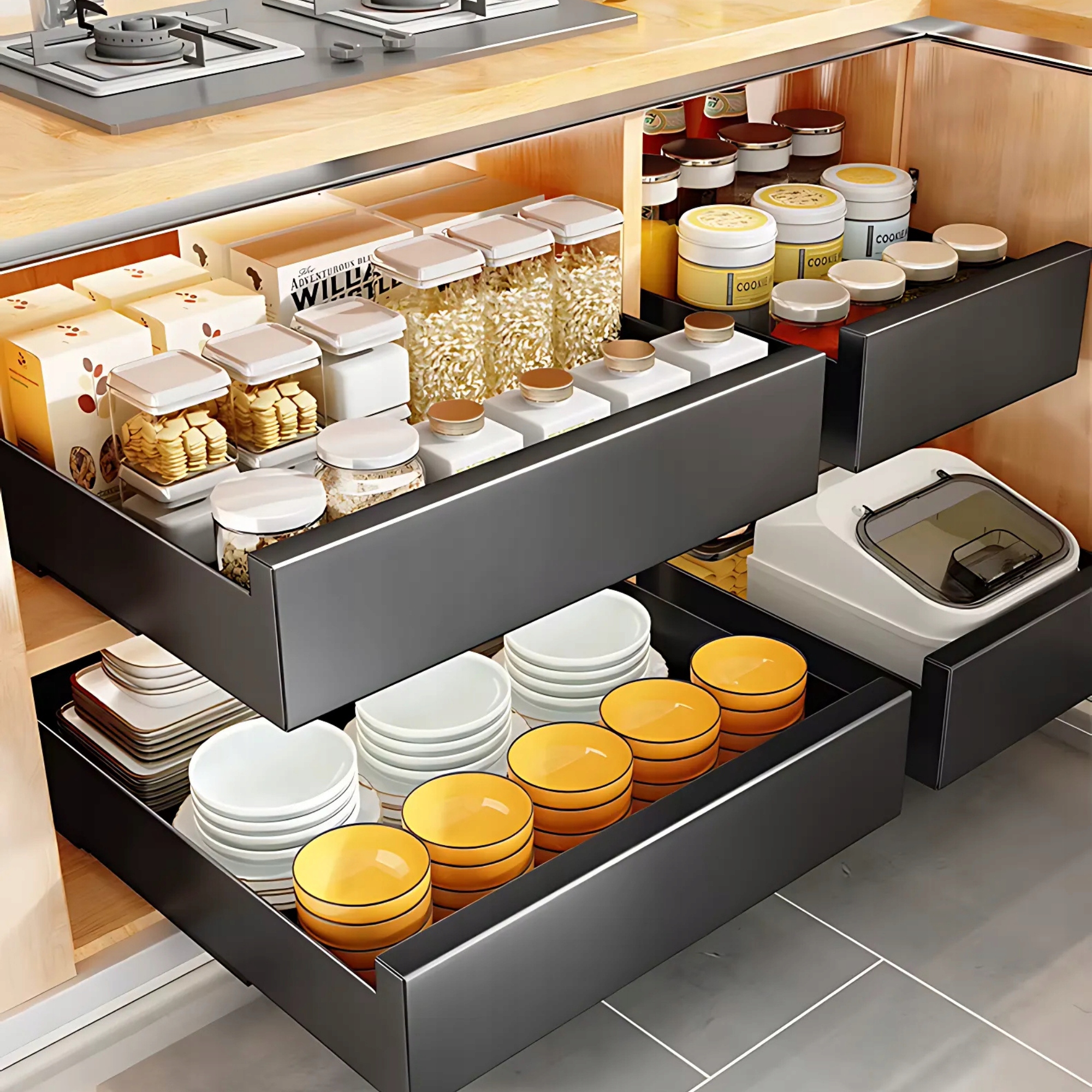 POLICE KUCHYŇSKÝ ORGANIZÉR CARGO VÝSUVNÁ ŠUPLÍK KOV DO SKŘÍŇKY 40 EAN (GTIN) 5903867214380