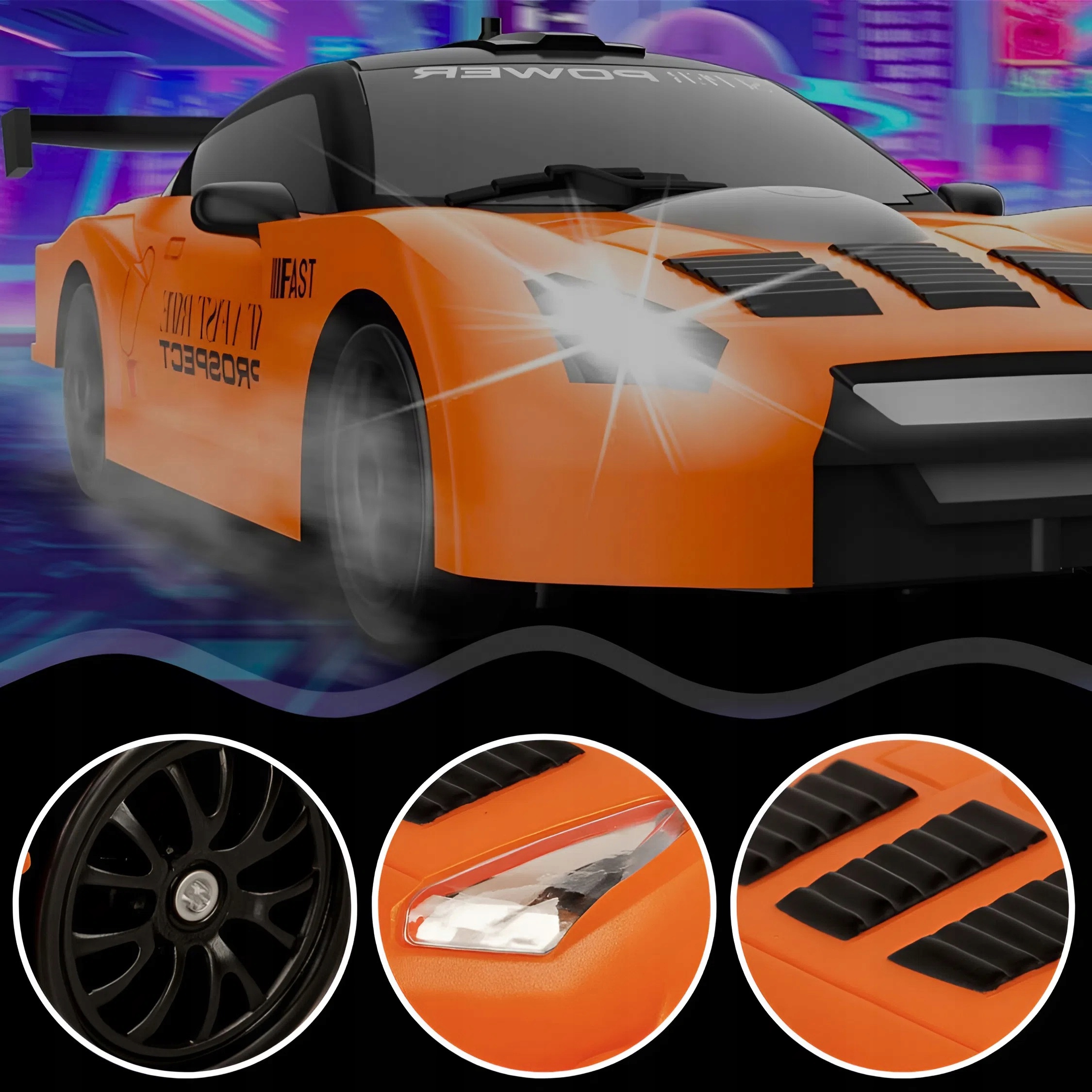 AUTO NA DÁLKOVÉ OVLÁDÁNÍ 4X4 S OVLADAČEM OVLÁDÁNÍM PRO DRIFT Druh jezdící