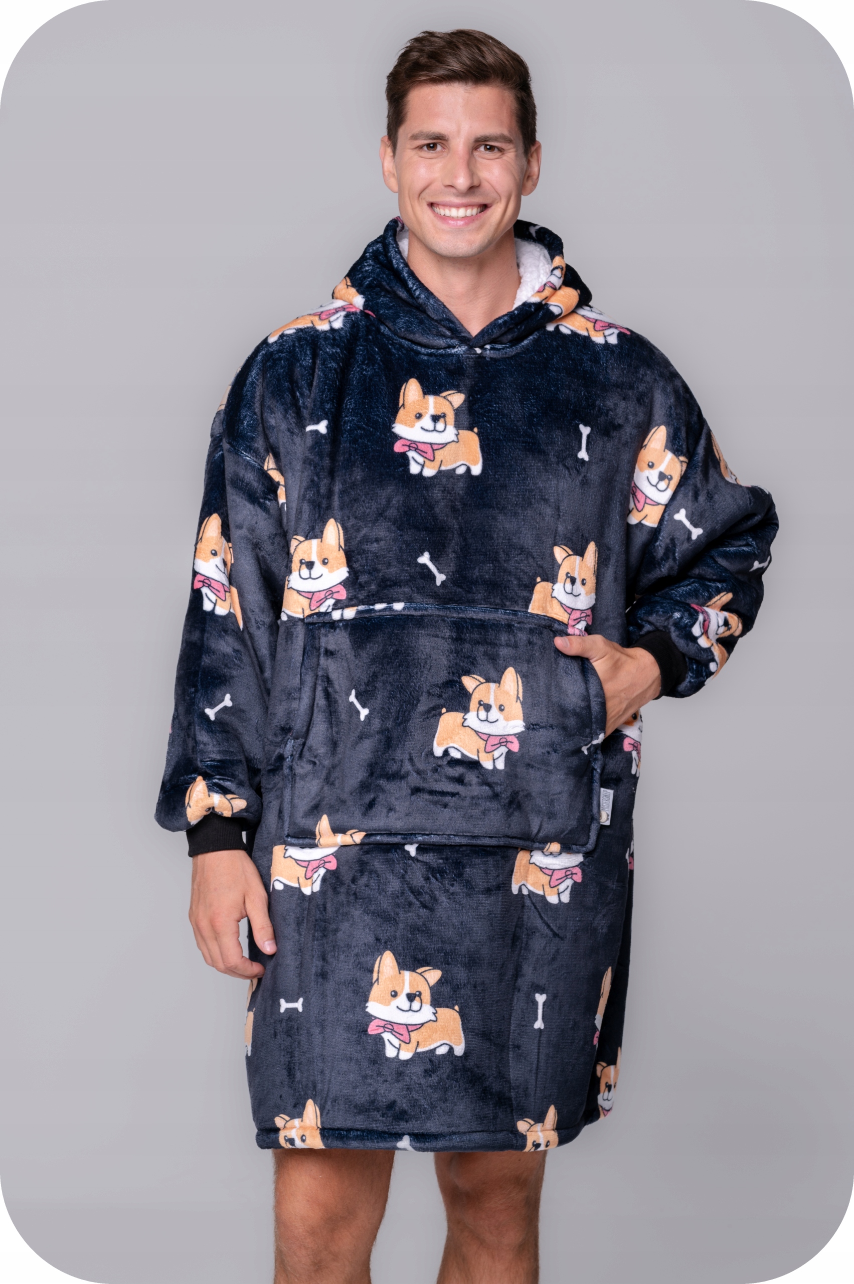 DEKA oversize mikina VELKÁ TĚSNĚJŠÍ MIKINA MIKINOVÁ DEKA 2v1 XXL CORGI VZOR CHLUPAVÁ Deka Značka žádná značka