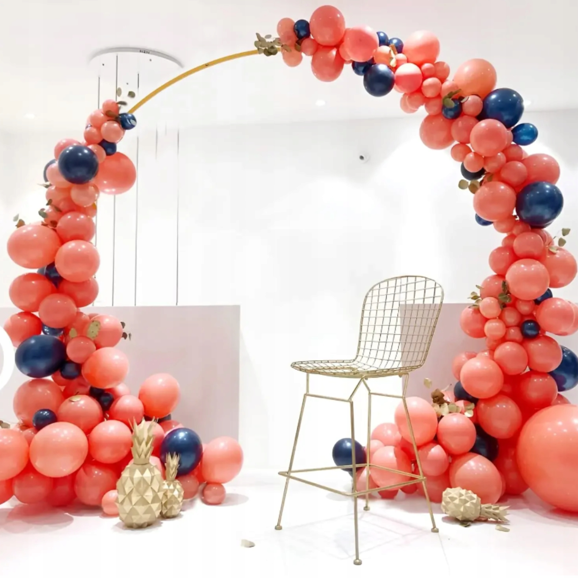 STOJAN NA BALÓNKY RÁM NA NAROZENINY BABY SHOWER DEKORACE NA SEZENÍ VELKÝ 2,5 M Odstín žluté zlato