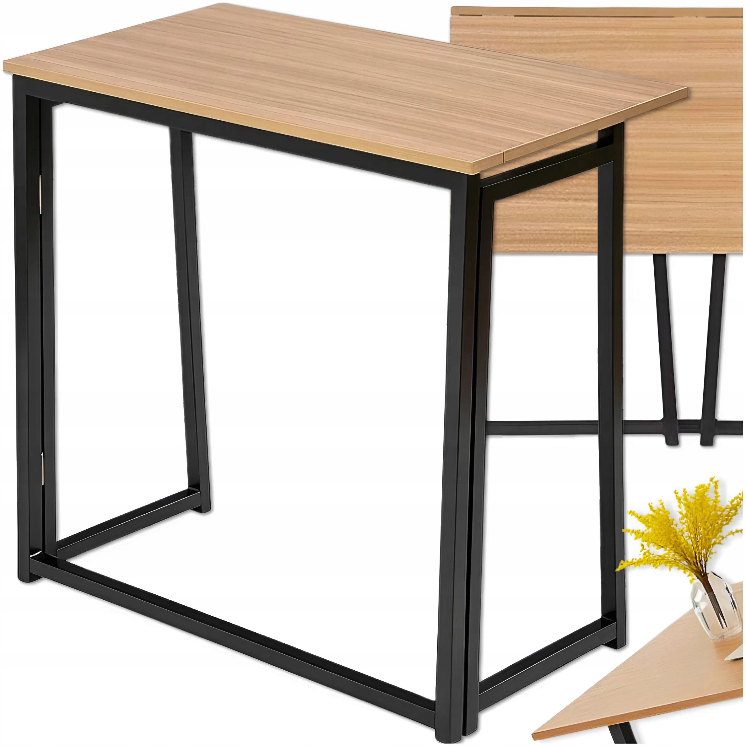 SKLÁDACÍ STŮL DO POKOJE, HNĚDÝ, MODERNÍ POČÍTAČOVÝ STŮL, UNIVERZÁLNÍ