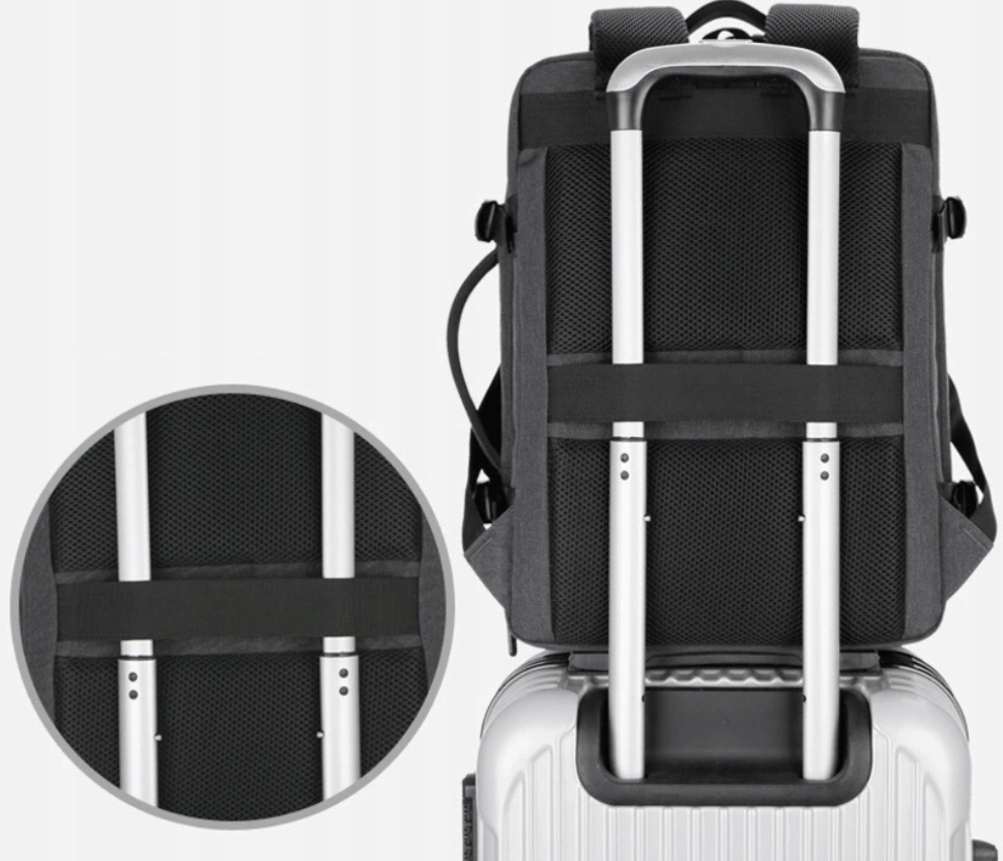 Batoh Příruční zavazadlo pro letadlo 45x30x20 LOT Lufthansa EasyJet USB na botu Model Podróżny