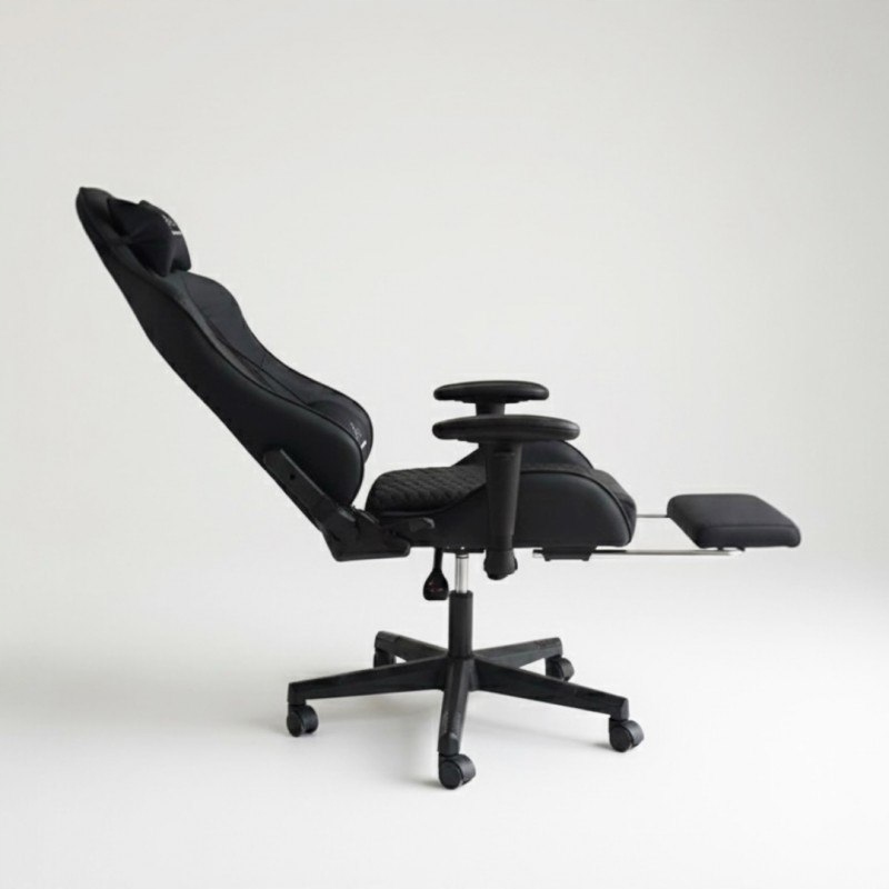 Otočná herní židle EvoChair s masážním přístrojem a nastavitelnými područkami Výška nábytku 127 cm