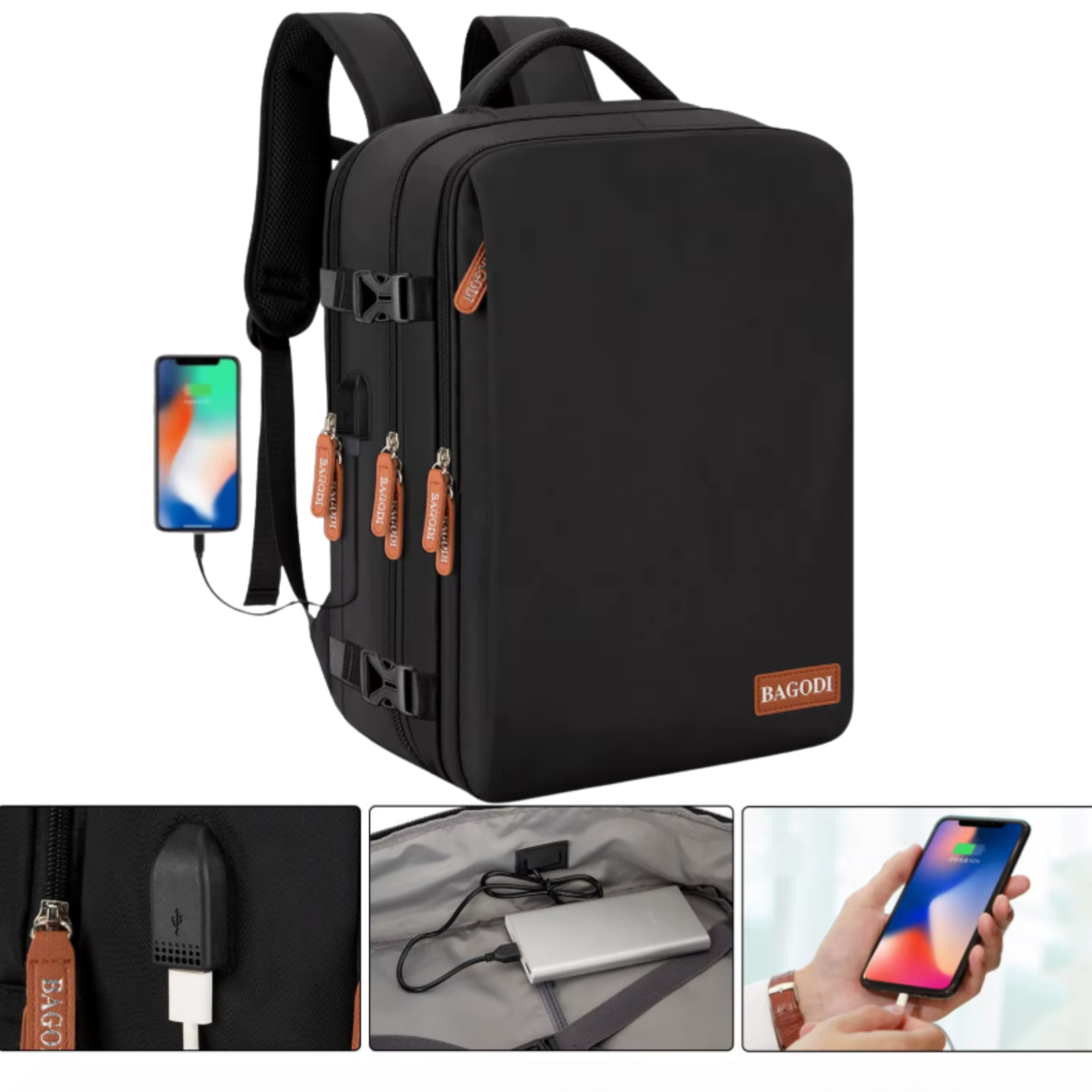 Batoh Příruční zavazadlo pro letadlo 45x30x20 LOT Lufthansa EasyJet USB na botu EAN (GTIN) 5903867215370