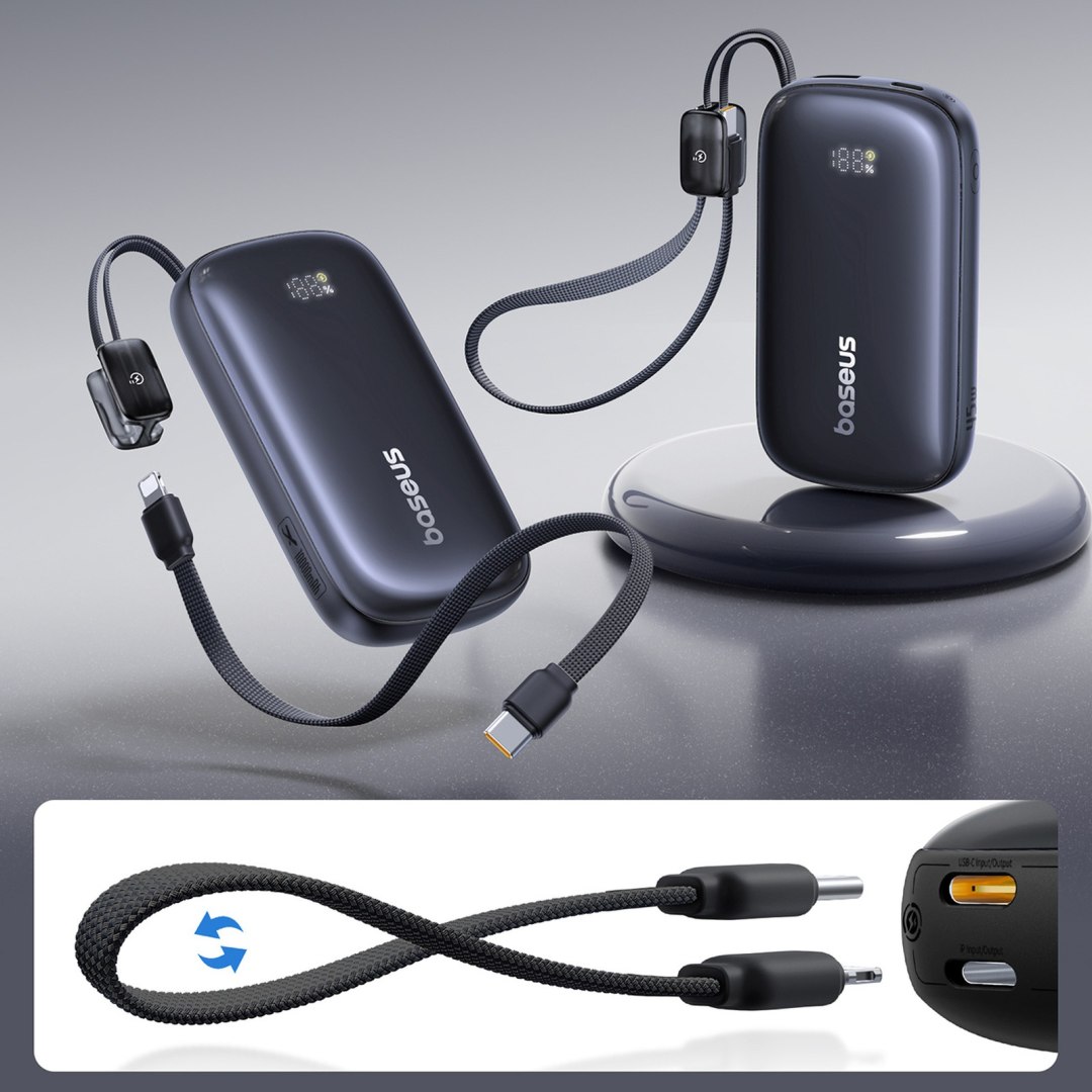 Powerbanka 10000 mAh 45 W s vodítkem EnerFill FC21 Qpow 3 Ultra - černá Typ akumulátoru lithium-iontová